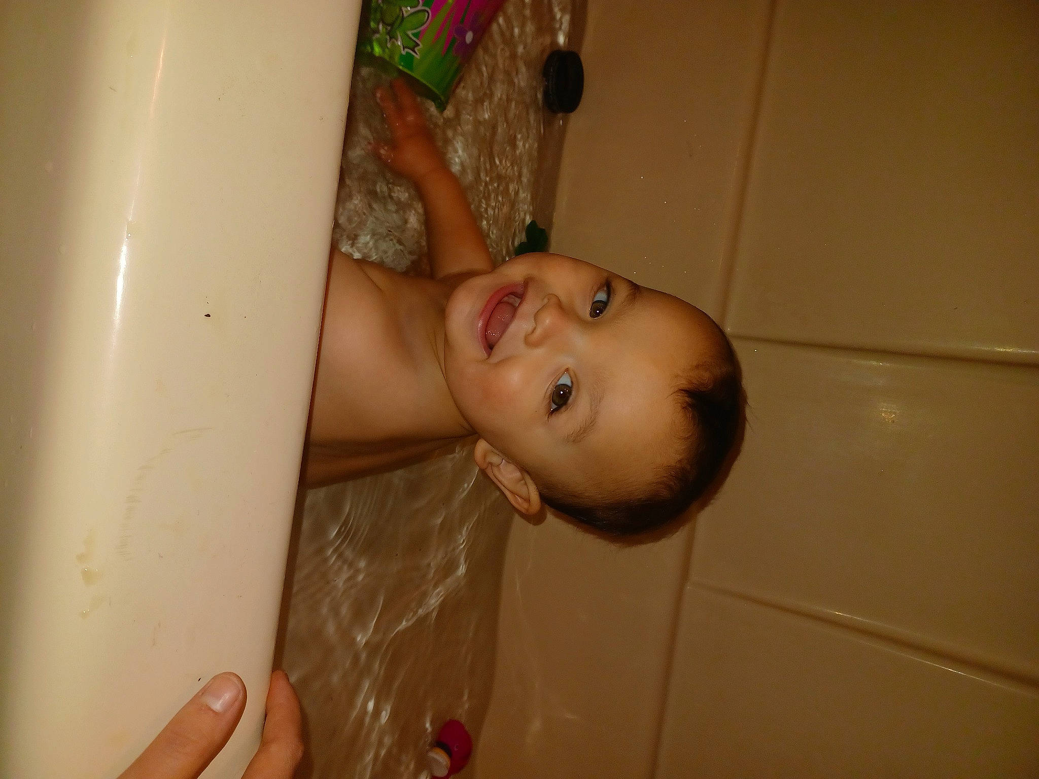 Clay is registered to the contest to win money with this photo: abdomen, baby, barechested, bathing, cheek, chest, elbow, eyebrow, finger, fun, happy, human_body, joy, lip, mouth, nose, person, skin, thigh, toddler