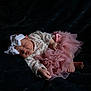 baby, sleeping, headband, bow, lace, pink_tutu, newborn, infant, soft_blanket, portrait, cute, peaceful, resting, clothing, foot, hand, closeup, indoor, tulle, child