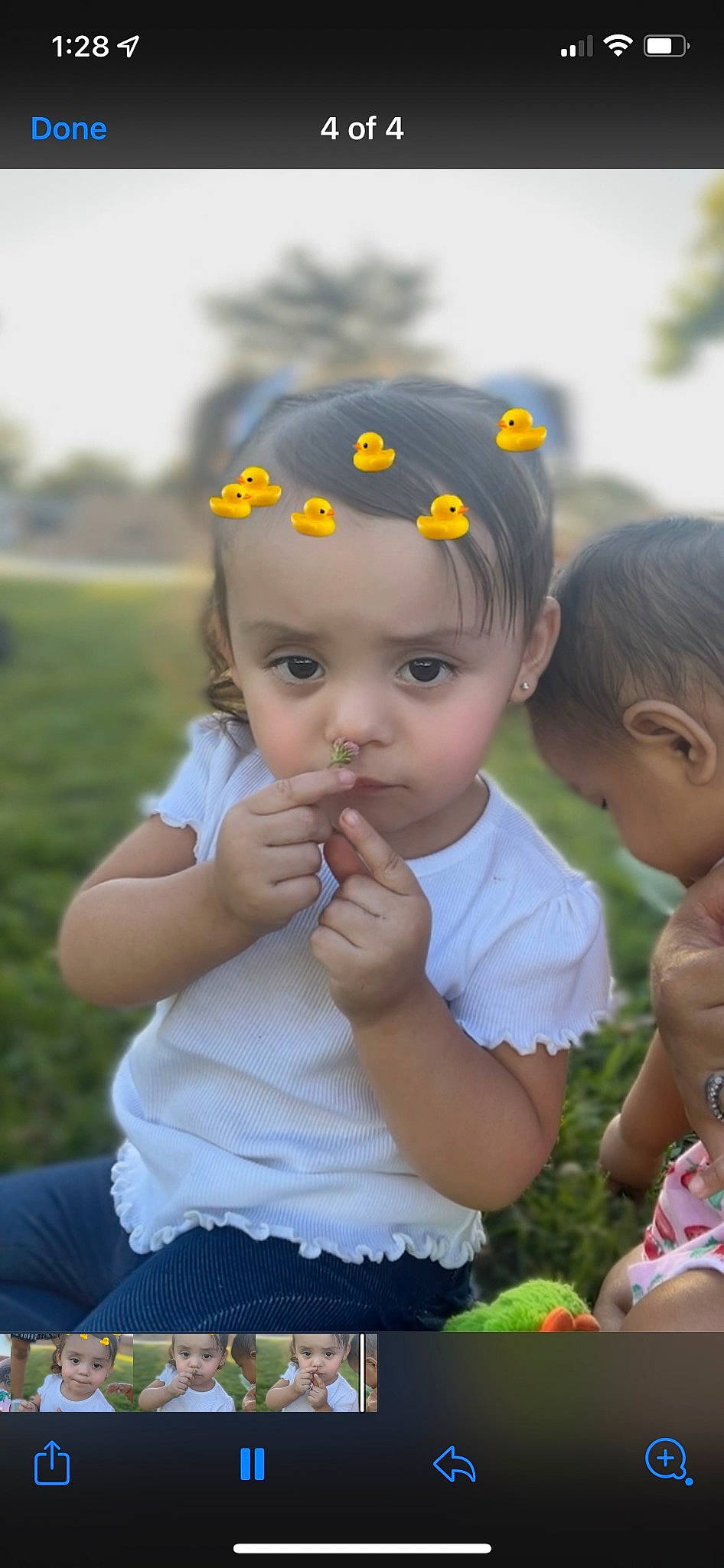 Daisy joined the competition — help win amazing prizes! baby_toddler_clothing, botany, clothing, facial_expression, flower, fun, gesture, grass, happy, headwear, joy, leaf, nature, people_in_nature, person, photograph, plant, skin, sky, summer
