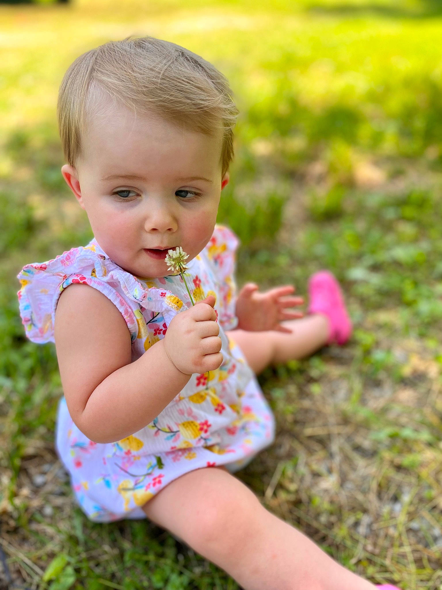 Emberleigh joined the competition — help win amazing prizes! baby_toddler_clothing, beauty, dress, finger, grass, grass_family, hand, happy, iris, leisure, lip, meadow, people_in_nature, person, pink, plant, recreation, skin, summer, sunlight