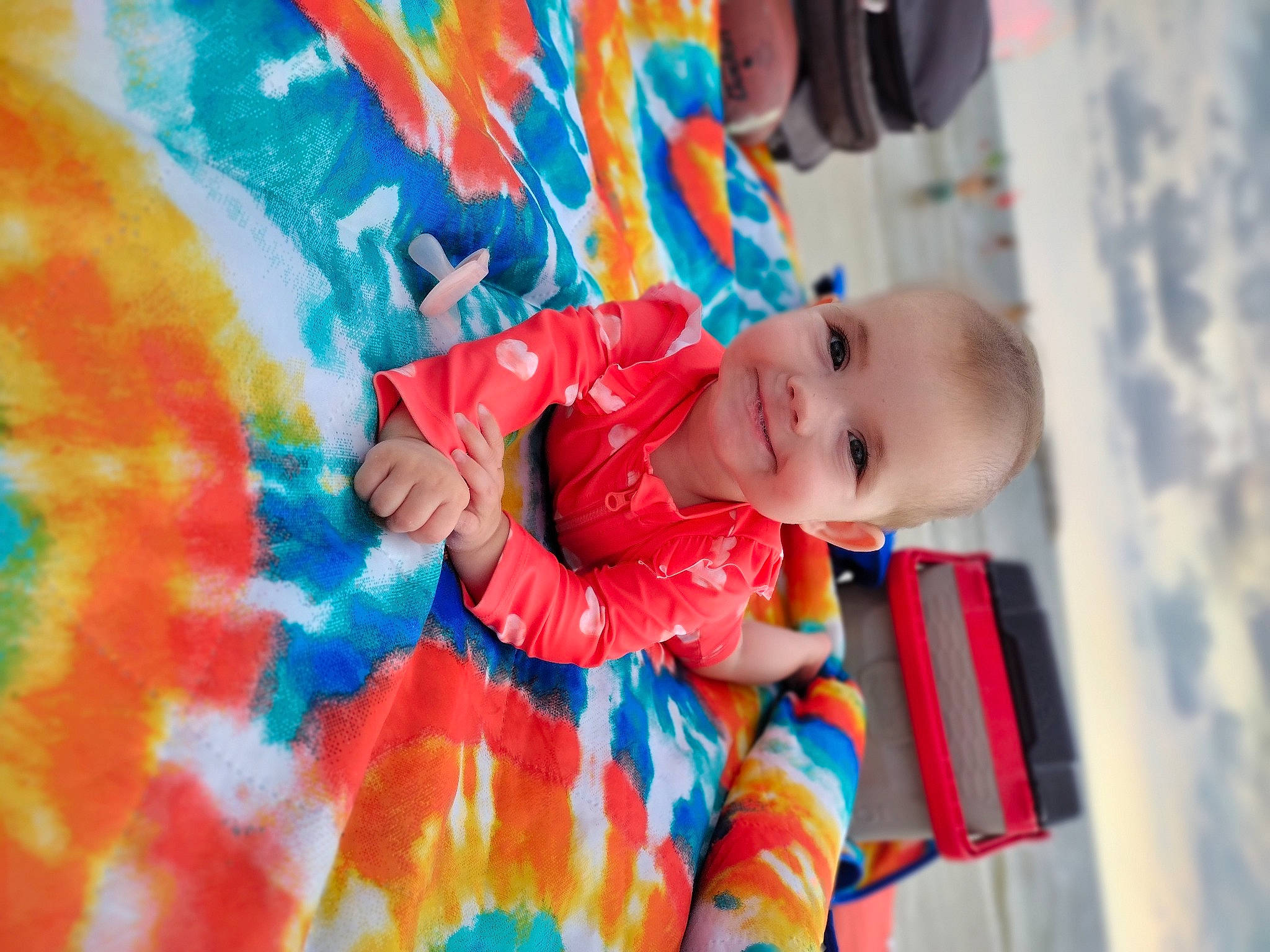 Riverlynn is registered to the contest to win money with this photo: art, azure, baby, baby_toddler_clothing, child, cloud, electric_blue, event, fun, happy, joy, leisure, magenta, orange, pattern, person, play, sky, smile, toddler