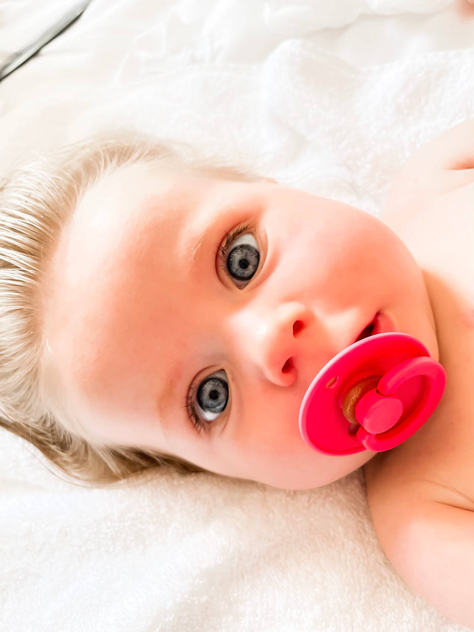 Charley joined the competition — help win amazing prizes! baby, baby_toddler_clothing, cheek, close_up, comfort, ear, eye, eyebrow, eyelash, happy, iris, lip, mouth, neck, nose, person, petal, pink, skin, sleeve