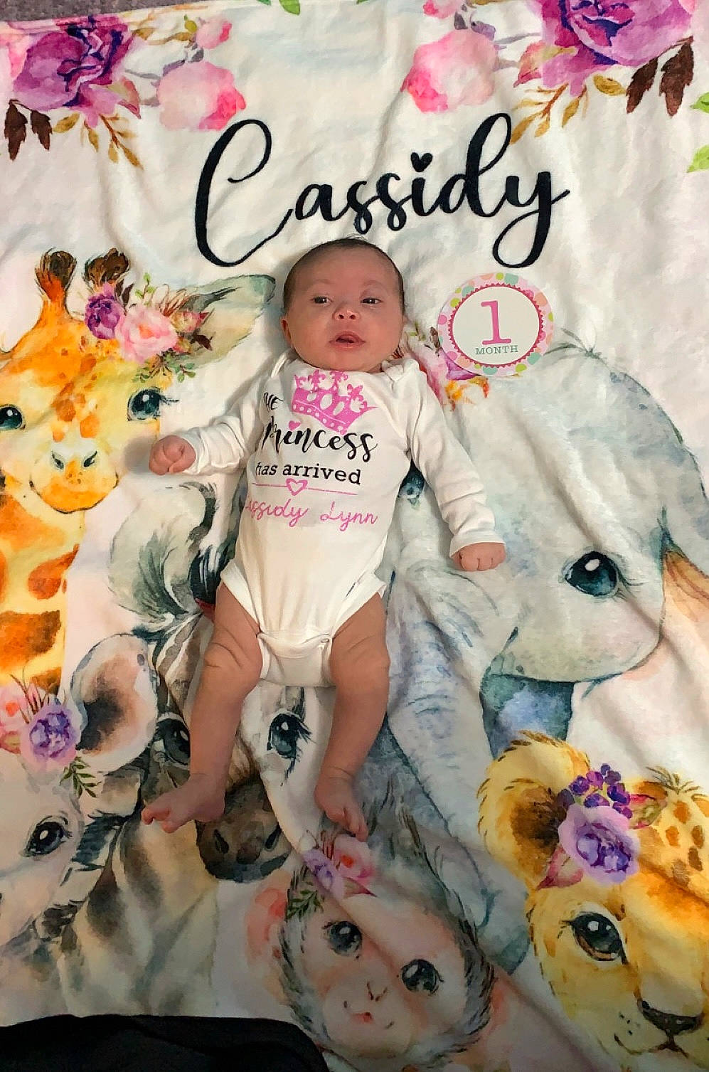 Cassidy joined the competition — help win amazing prizes! baby, baby_toddler_clothing, child, design, event, facial_expression, fashion, font, fun, happy, mammal, pattern, people, person, pink, shorts, sleeve, t_shirt, textile, toddler