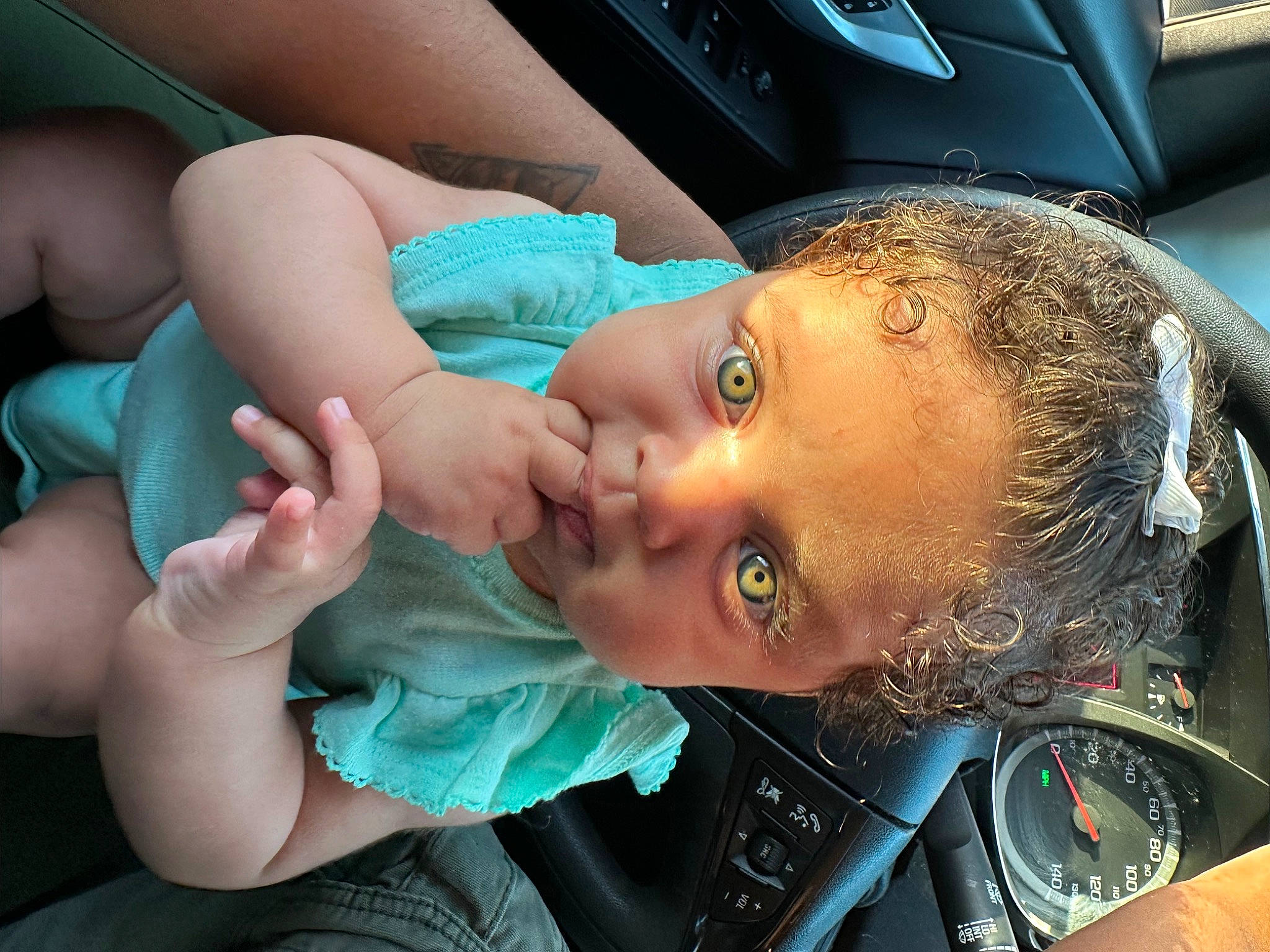 Kaia joined the competition — help win amazing prizes! audio_equipment, baby, blue, cheek, chest, child, ear, eye, eyebrow, eyelash, fun, happy, mouth, nail, neck, nose, person, service, skin, thumb