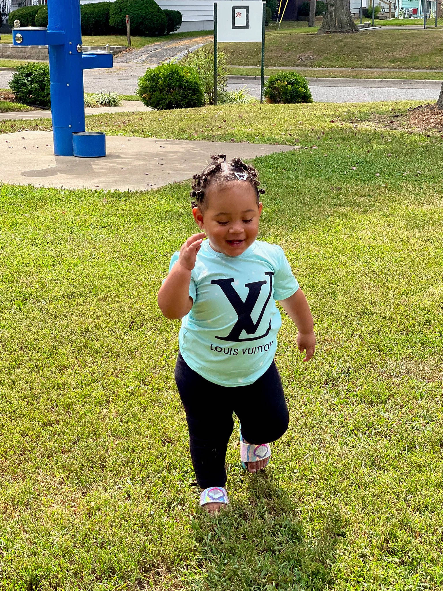 Sirena joined the competition — help win amazing prizes! baby_toddler_clothing, child, fun, garden, grass, grass_family, grassland, happy, joy, lawn, leisure, people_in_nature, person, plant, play, recreation, sleeve, smile, sweatpant, t_shirt