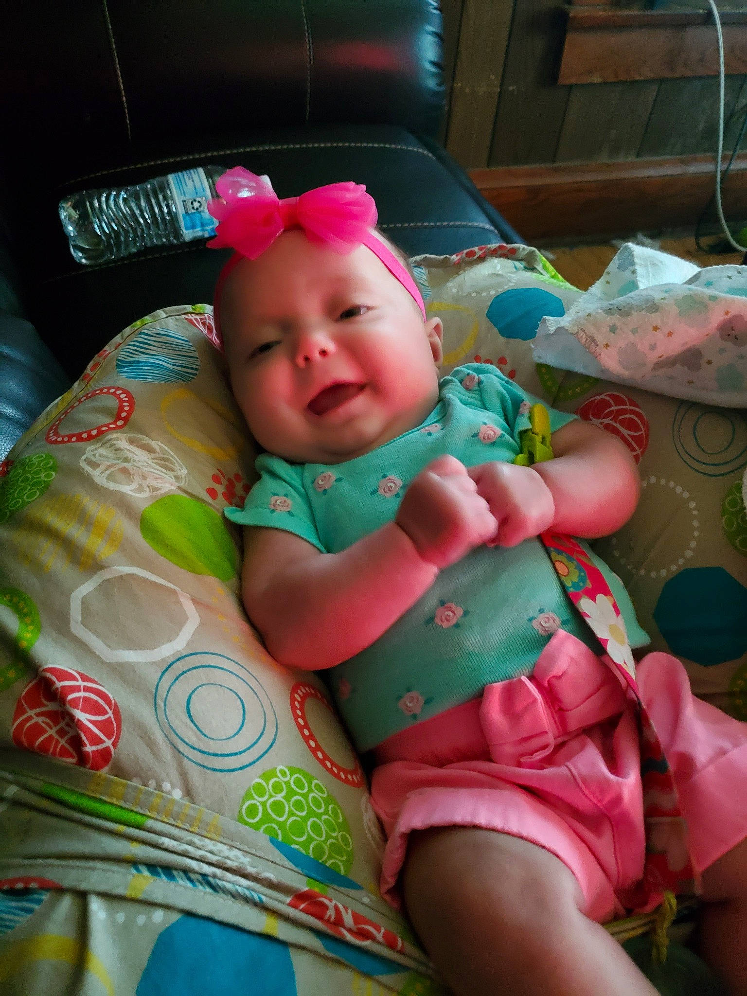 Lucille is registered to the contest to win money with this photo: baby, child, person, pink, skin, toddler