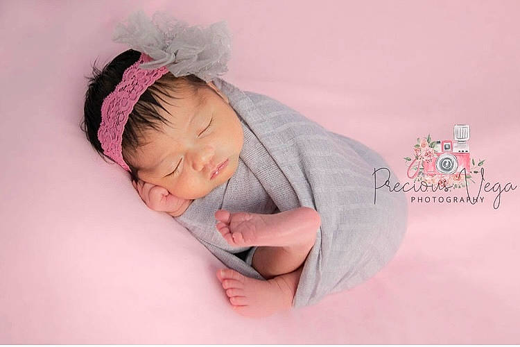 Haley joined the competition — help win amazing prizes! arm, baby, baby_sleeping, baby_toddler_clothing, cheek, child, comfort, face, fashion_accessory, flash_photography, happy, headband, human_body, magenta, pattern, person, pink, room, skin, sleeve