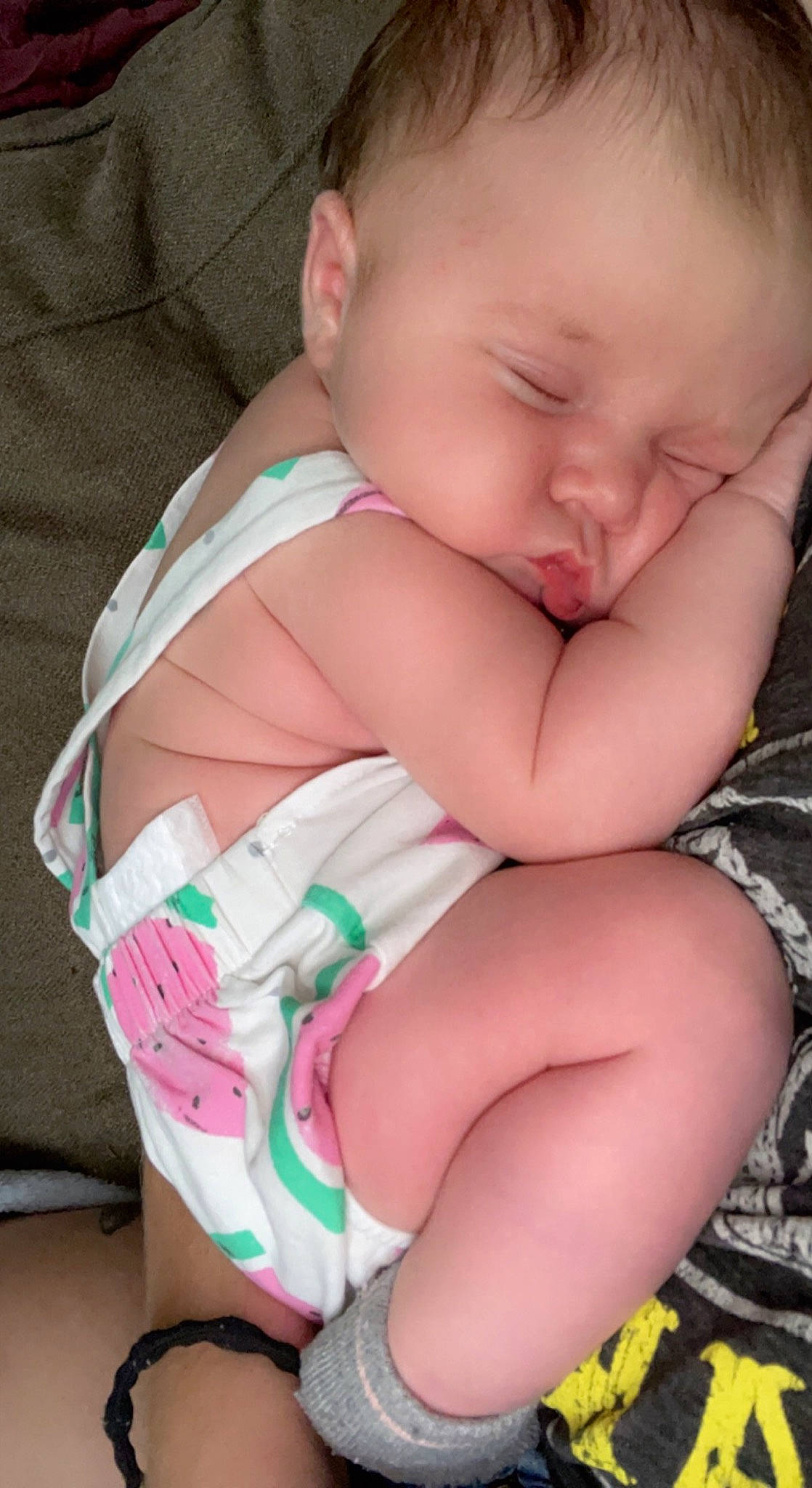 Adelynn joined the competition — help win amazing prizes! abdomen, baby, baby_toddler_clothing, cheek, chest, comfort, eye, finger, human_leg, iris, leg, nail, pattern, person, pink, skin, stomach, thigh, thumb, toddler