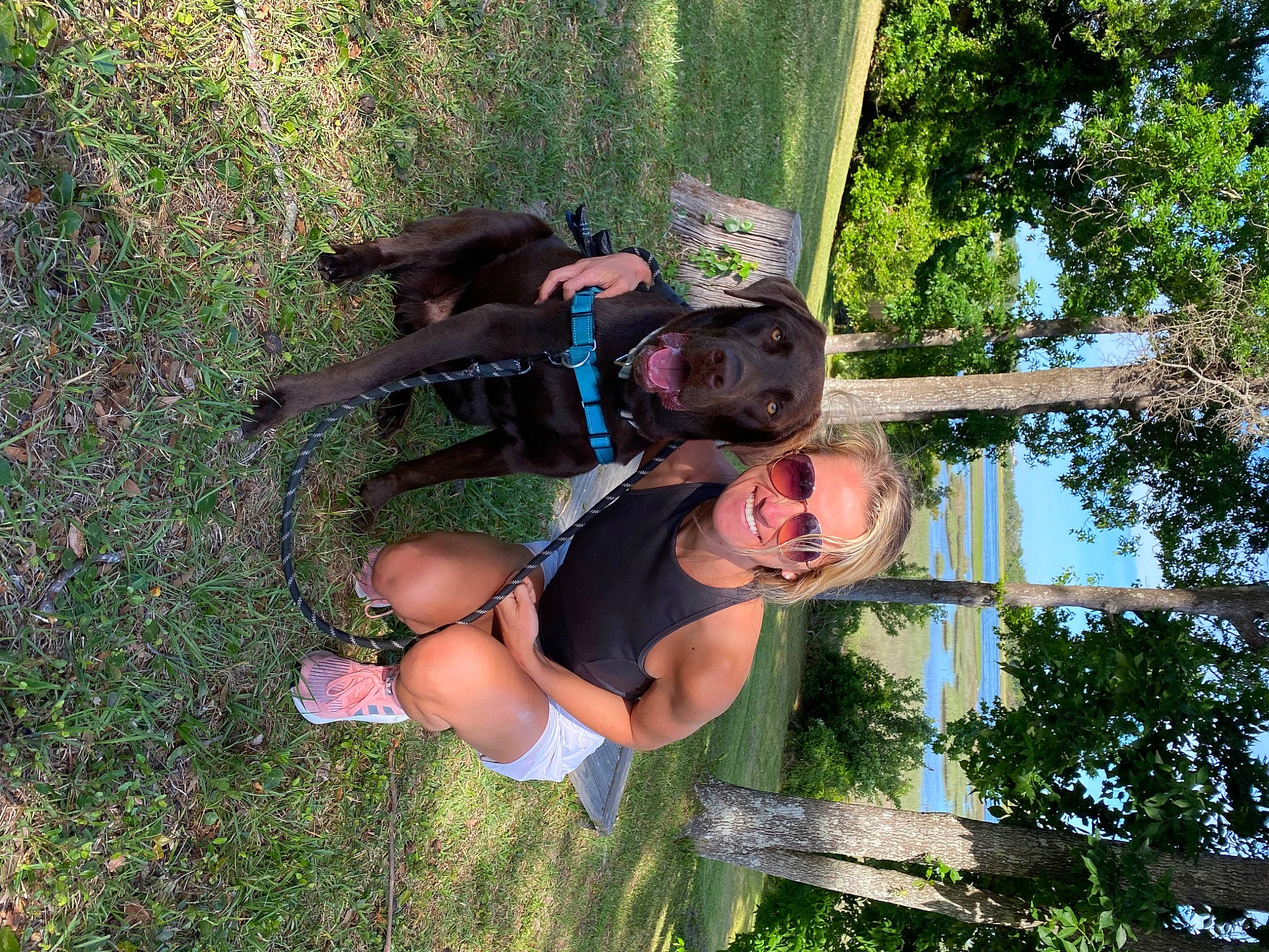 Brewer joined the competition — help win amazing prizes! adventure, fun, grass, happy, jungle, knee, leisure, people_in_nature, plant, recreation, shorts, smile, thigh, tree, vacation