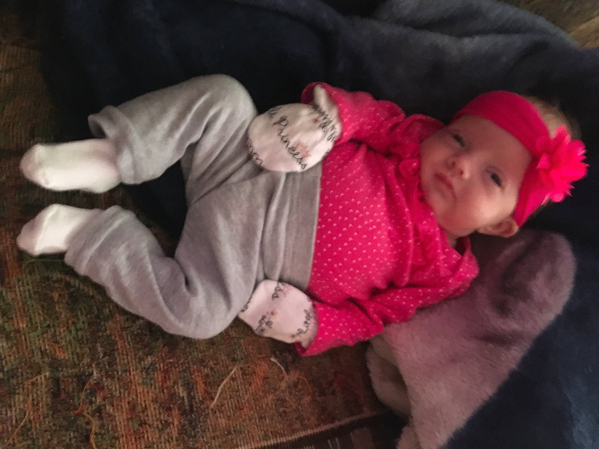 Emberlee is registered to the contest to win money with this photo: baby, child, headwear, person, pink, sitting, sleep, toddler