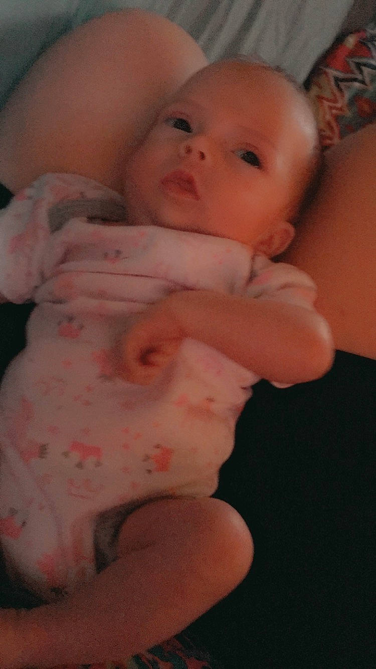 Emberlee joined the competition — help win amazing prizes! baby, cheek, child, face, finger, flesh, hand, head, lip, mouth, muscle, neck, nose, person, skin, toddler