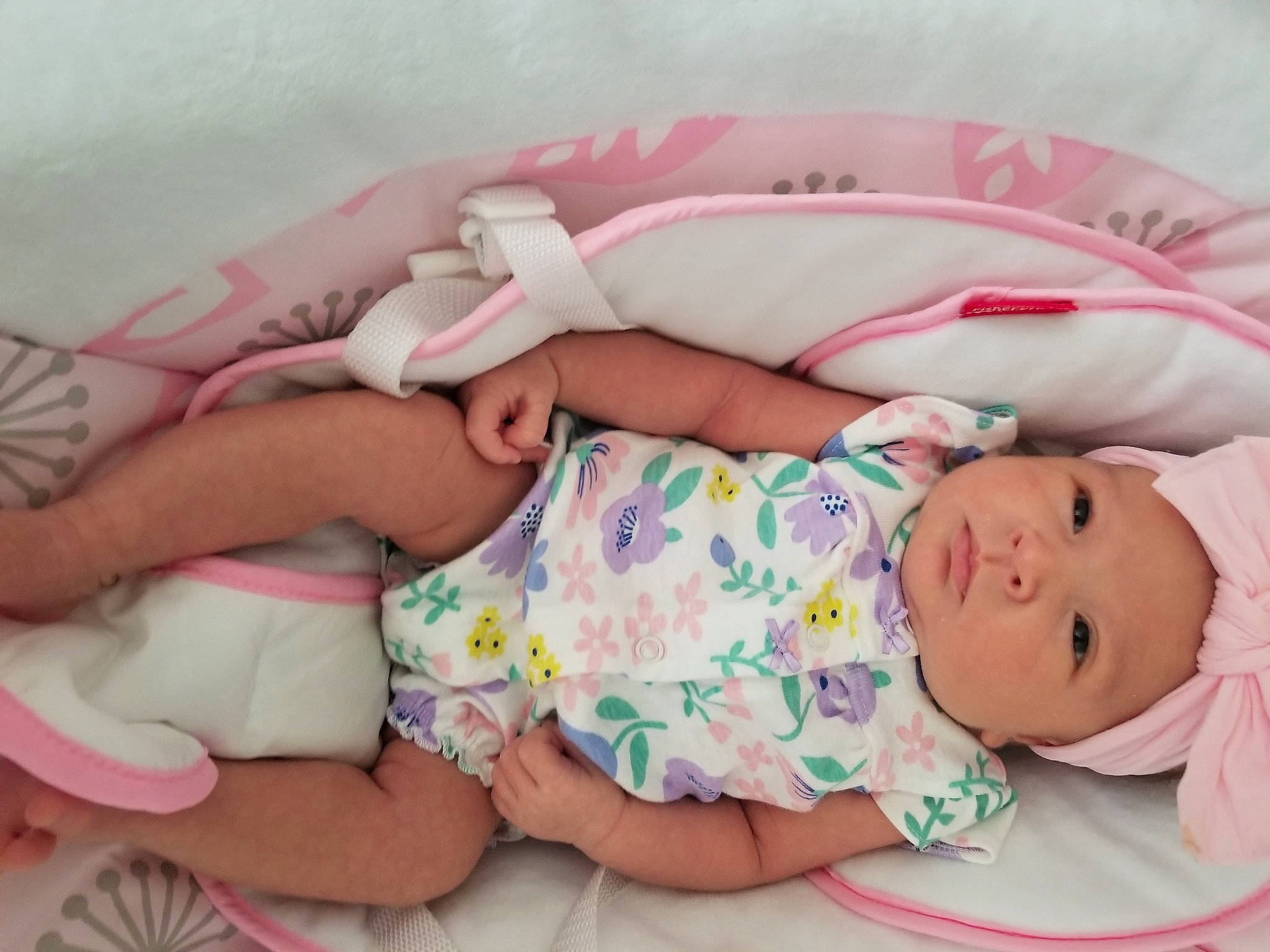 Haisley is registered to the contest to win money with this photo: baby, baby_products, baby_sleeping, baby_toddler_clothing, bedtime, birth, child, hand, headwear, nap, person, pink, product, skin, sleep, toddler