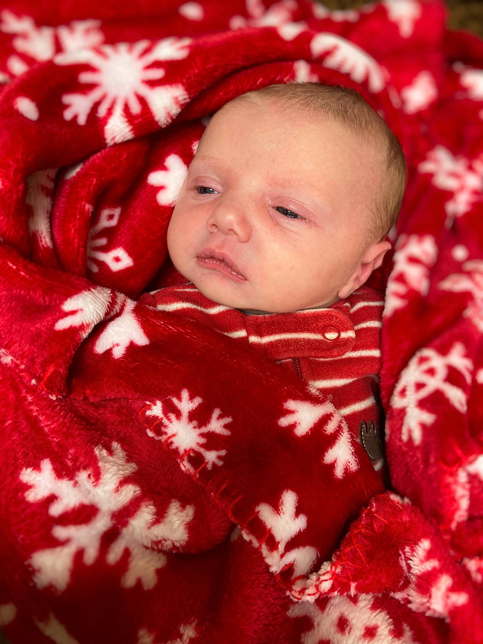 Kolt joined the competition — help win amazing prizes! baby, baby_toddler_clothing, carmine, cheek, child, christmas, close_up, collar, event, face, happy, head, linens, pattern, person, pleased, red, skin, sleeve, textile