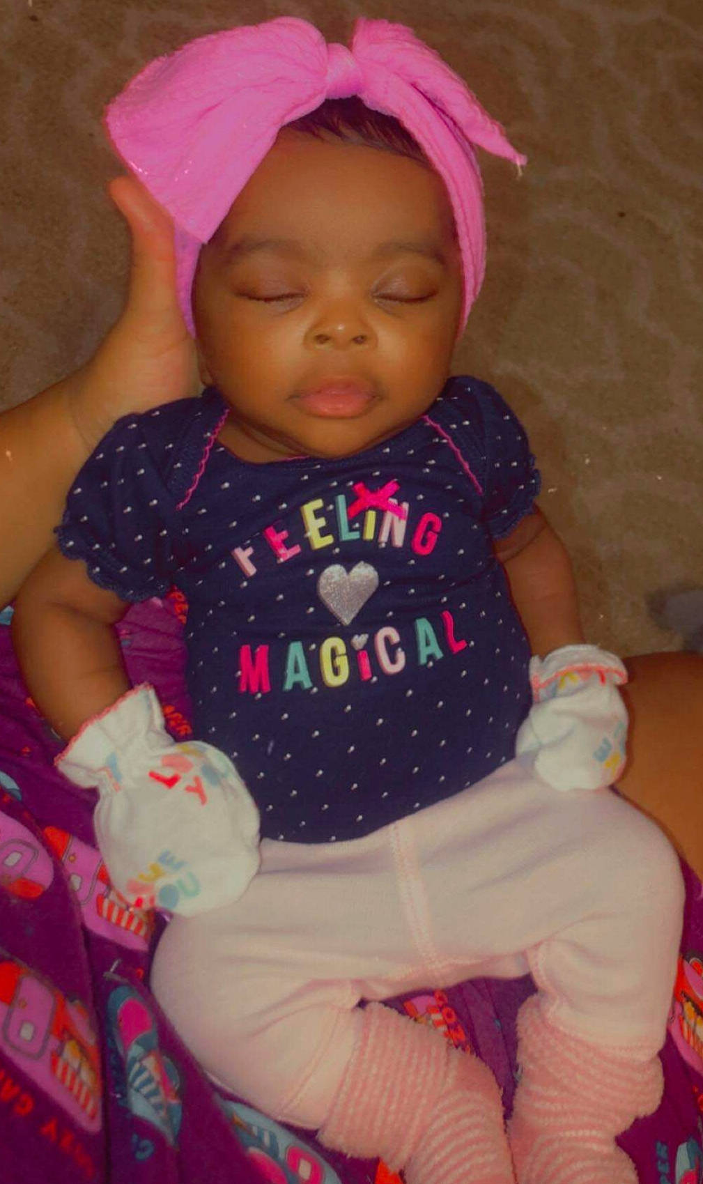 Amaria joined the competition — help win amazing prizes! baby, baby_products, baby_toddler_clothing, cheek, child, headgear, person, pink, skin, smile, toddler