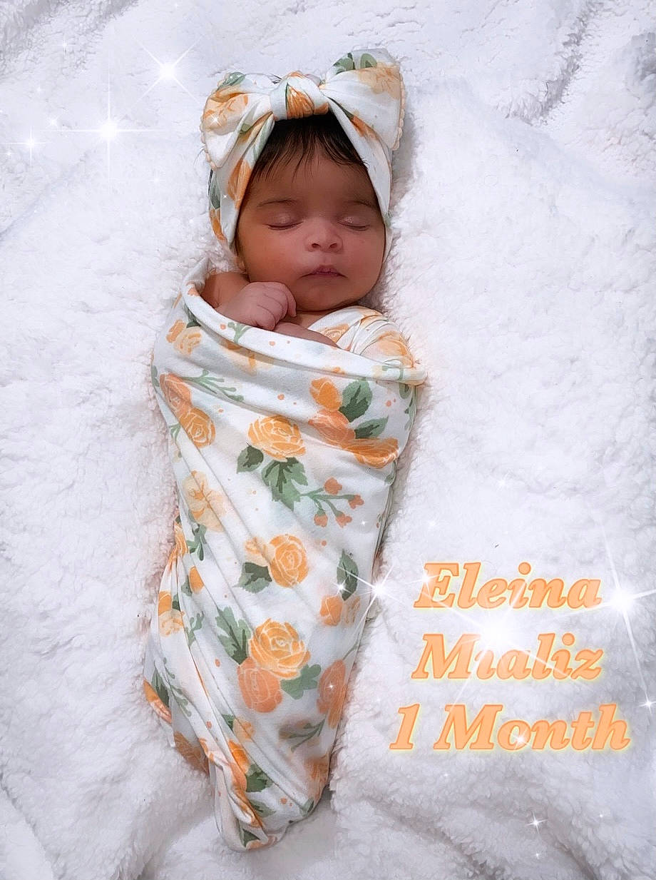 Eleina joined the competition — help win amazing prizes! baby, baby_products, baby_safety, baby_sleeping, baby_toddler_clothing, child, comfort, fun, fur, happy, head, headwear, linens, pattern, peach, person, portrait_photography, room, sleeve, textile