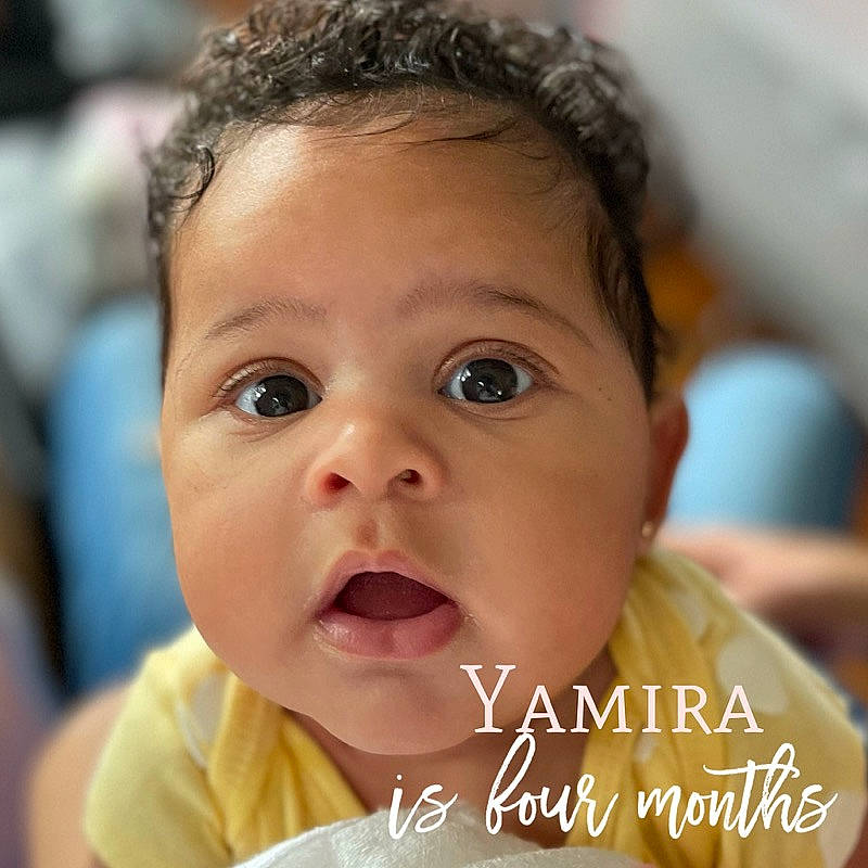 Yamira joined the competition — help win amazing prizes! baby, cheek, child, close_up, ear, eyebrow, eyelash, face, forehead, fun, hairstyle, happy, iris, jaw, lip, mouth, nose, person, photo_caption, skin