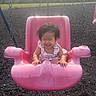 toddler, child, swing, playground, pink_swing, smiling, happy, outdoor, sunlight, grass, trees, baby, summer, fun, play, seat, park, cute, person, joy