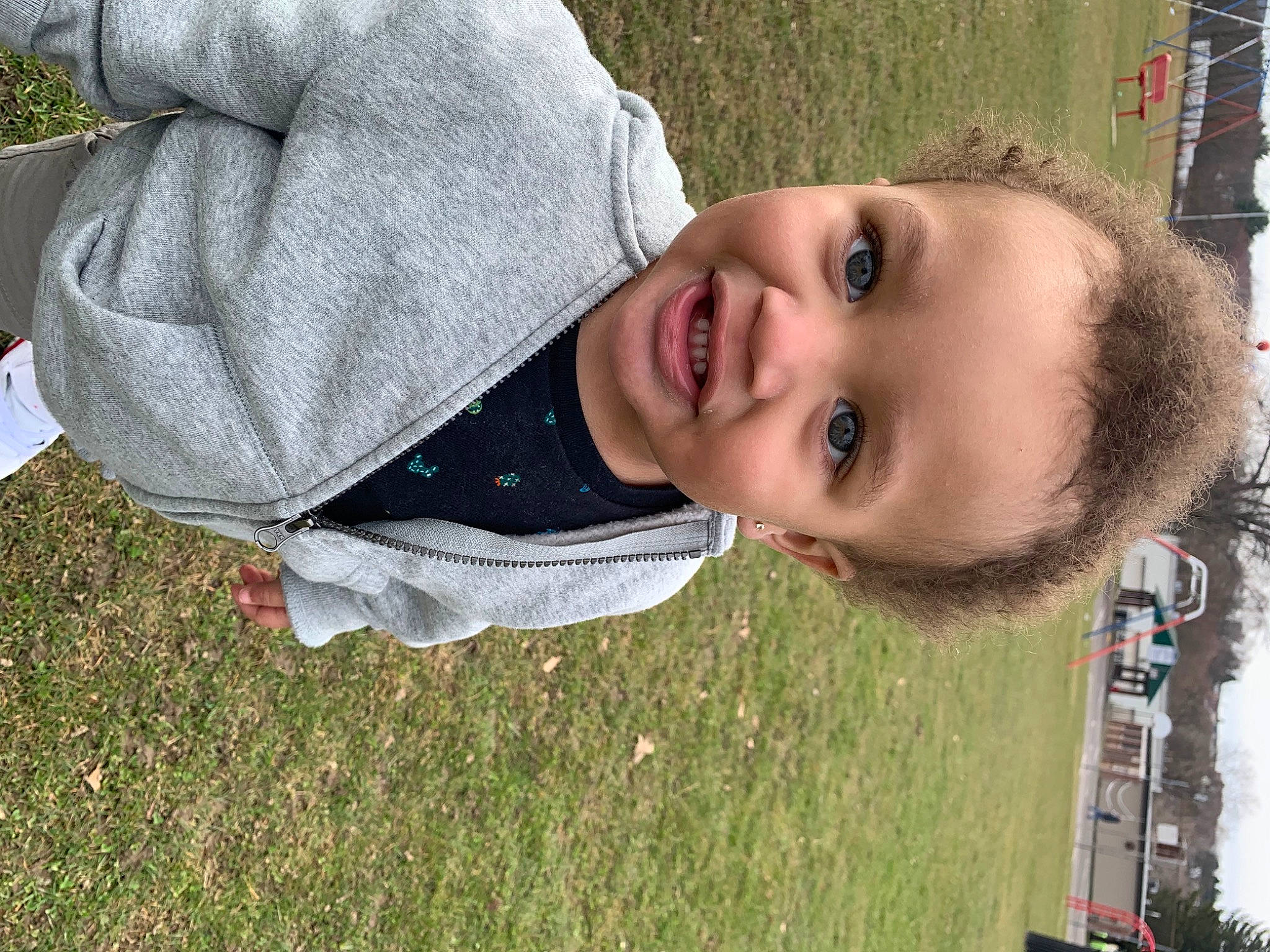 Landyn joined the competition — help win amazing prizes! baby, child, cool, fun, grass, happy, hat, joy, leisure, lip, nose, people_in_nature, person, plant, portrait_photography, sitting, smile, spring, toddler, tree