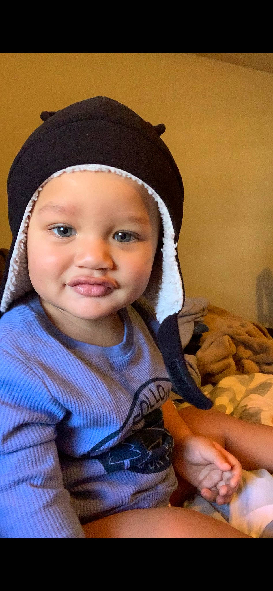 Landyn joined the competition — help win amazing prizes! baby, cap, cheek, chin, comfort, eyebrow, eyelash, face, facial_expression, finger, flash_photography, happy, headwear, joy, lip, mouth, nose, outerwear, person, skin