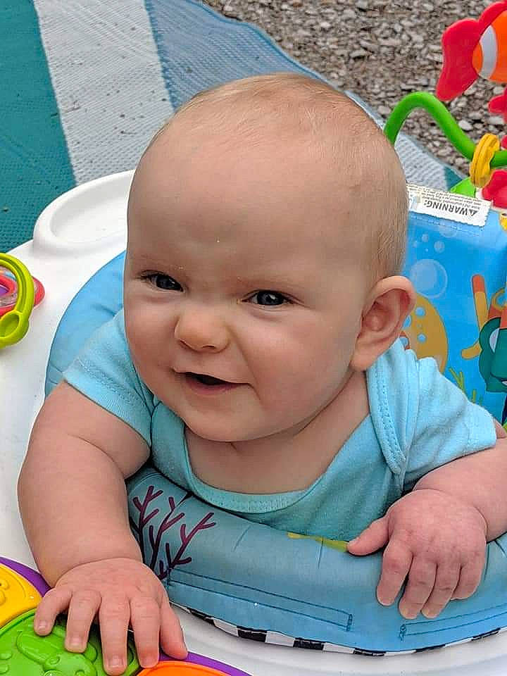 Willow Grace is registered to the contest to win money with this photo: baby, baby_playing_with_toys, baby_products, child, person, play, product, skin, toddler, toy, tummy_time