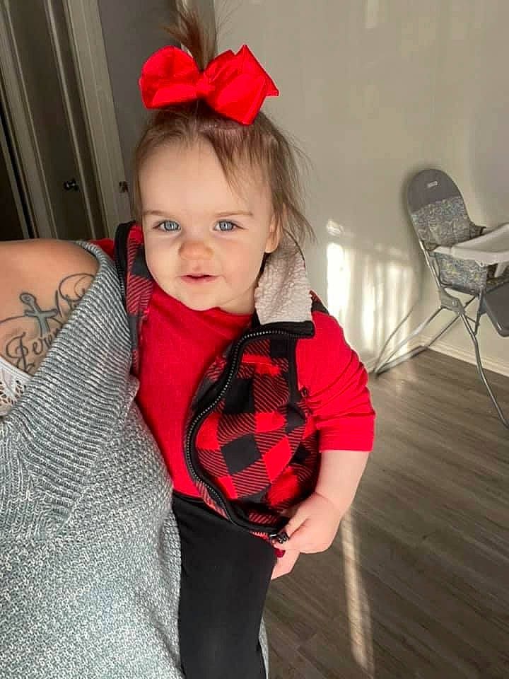 Opal joined the competition — help win amazing prizes! baby, baby_toddler_clothing, child, child_model, costume_accessory, design, hair_accessory, headband, headpiece, laminate_flooring, pattern, person, plaid, scarf, tartan, tattoo, temporary_tattoo, toddler, wood_flooring
