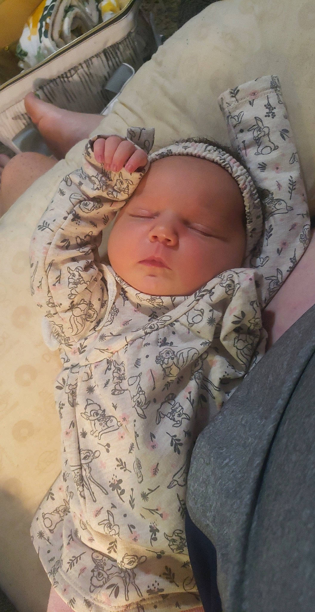 Copelyn joined the competition — help win amazing prizes! baby, baby_sleeping, baby_toddler_clothing, camouflage, cheek, chin, comfort, facial_expression, finger, gesture, hand, headwear, human_body, joint, military_camouflage, mouth, neck, person, skin, sleeve