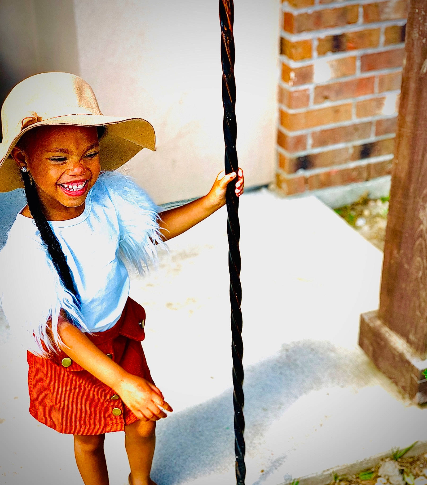 Cherish joined the competition — help win amazing prizes! cap, child, elbow, electric_blue, fashion_accessory, fun, happy, hat, joy, leisure, people_in_nature, person, play, sandal, shoulder, sleeve, street_fashion, sun_hat, toddler, waist
