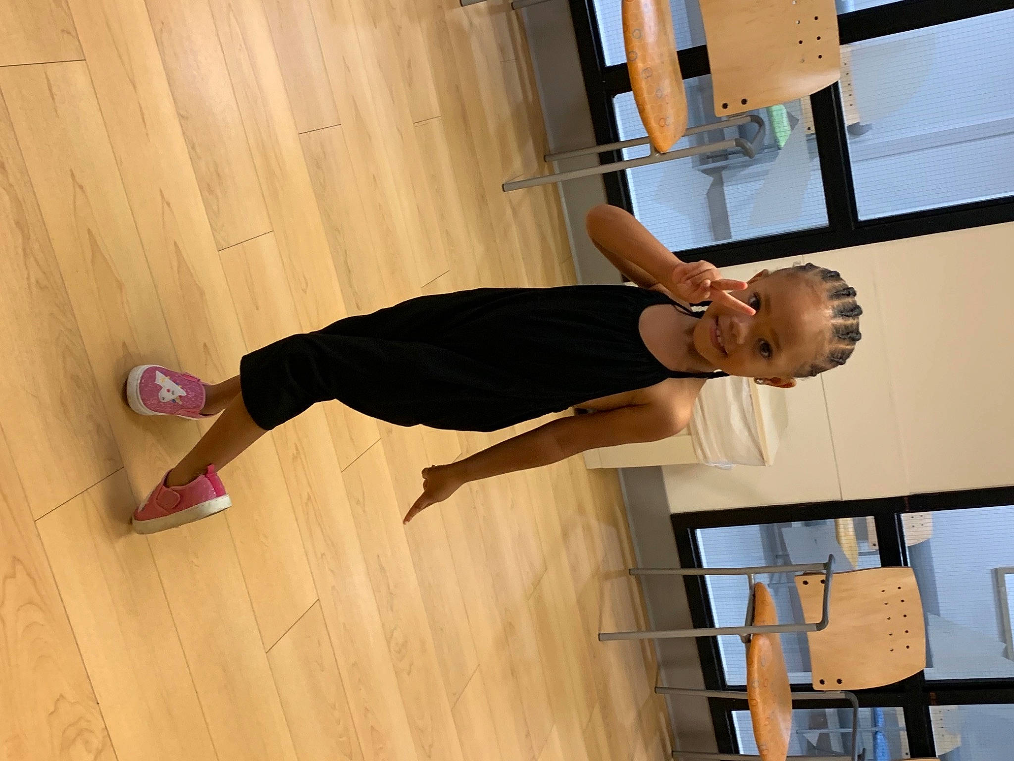 Cherish joined the competition — help win amazing prizes! active_pants, balance, ceiling, door, elbow, flooring, hardwood, hip, human_leg, joint, joy, knee, person, physical_fitness, shoulder, sportswear, thigh, varnish, waist, window