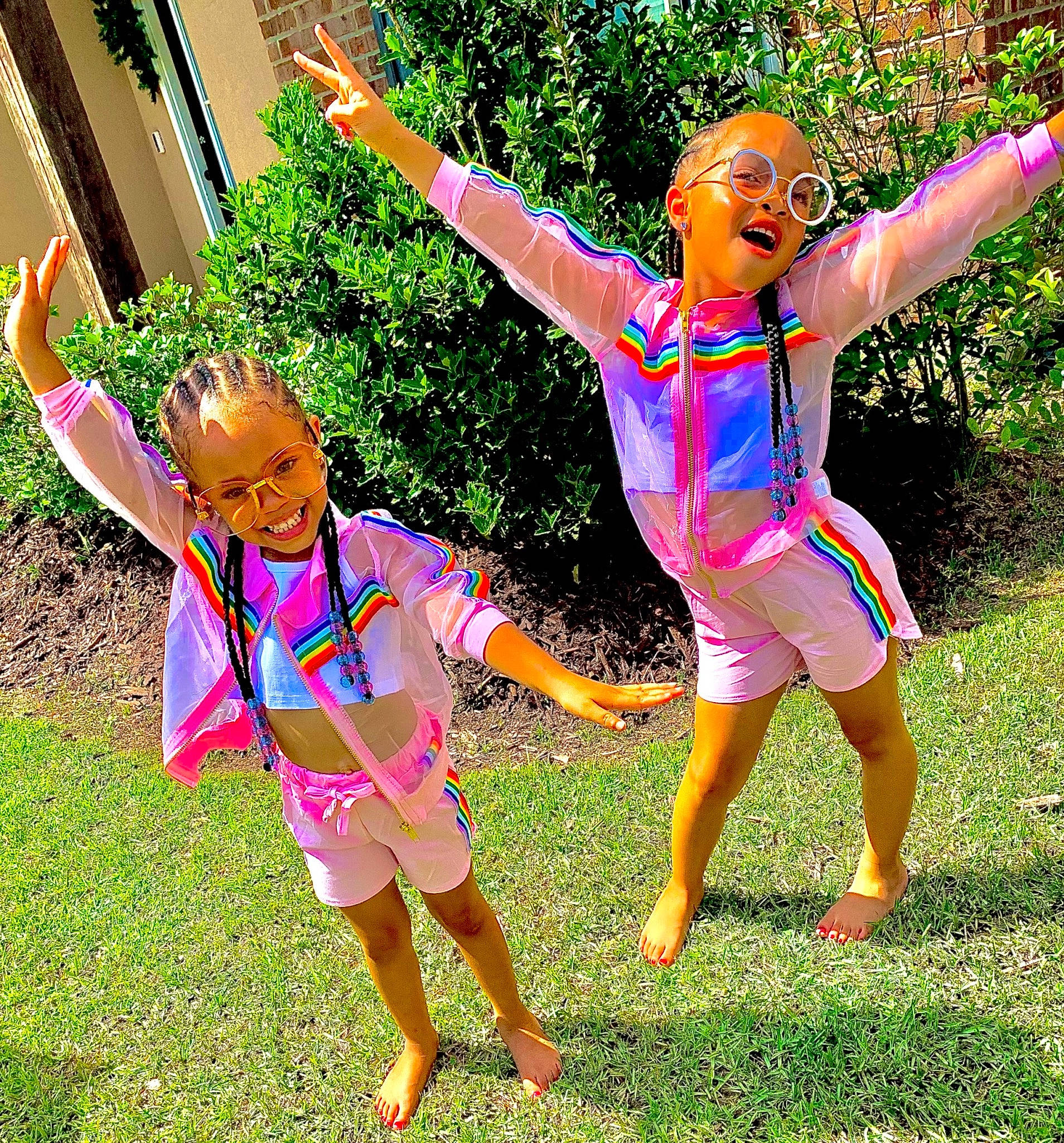 Cherish joined the competition — help win amazing prizes! barefoot, entertainment, event, fun, gesture, grass, happy, joy, lawn, leisure, magenta, party_supply, people_in_nature, person, pink, plant, recreation, shorts, summer, swimwear