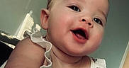 Zoë joined the competition — help win amazing prizes! baby, babylaughing, bodypart, face, happy, head, laughing, neck, newborn, person, photography, portrait, selfie, shoulder, smile