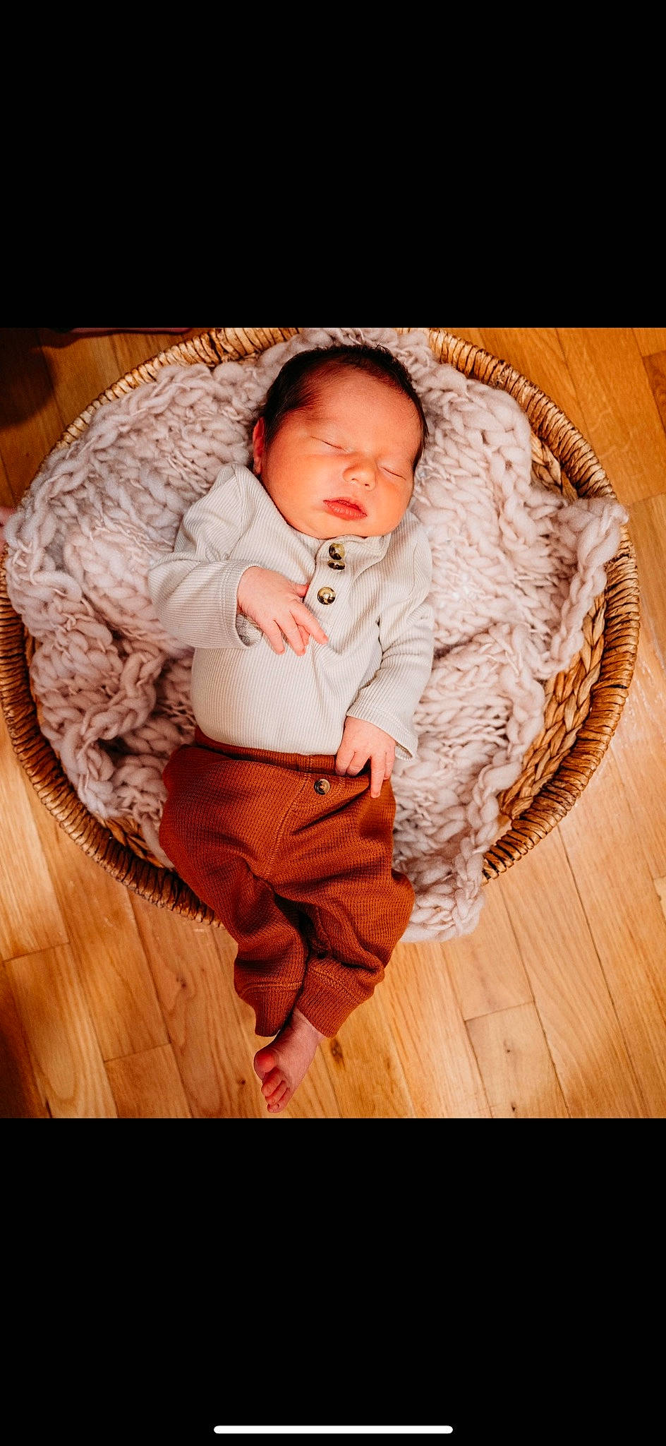 Kohem is registered to the contest to win money with this photo: baby, baby_sleeping, baby_toddler_clothing, cheek, child, comfort, flash_photography, flooring, foot, fur, happy, hardwood, linens, person, portrait_photography, room, sitting, skin, toddler, wood