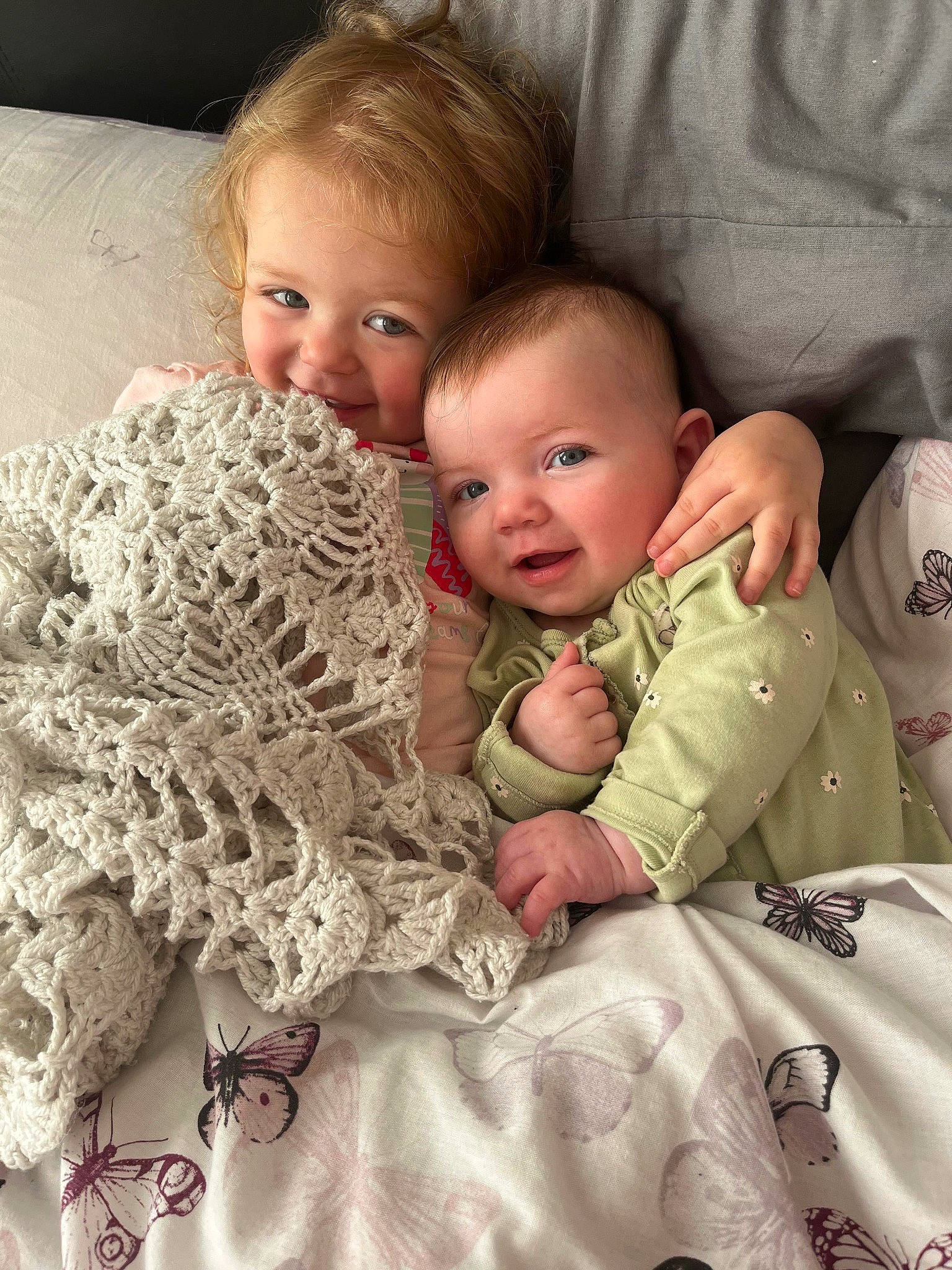 Isabella joined the competition — help win amazing prizes! baby, baby_toddler_clothing, cheek, comfort, face, gesture, hairstyle, happy, head, human, interaction, iris, joy, mammal, person, product, skin, sleeve, smile, textile