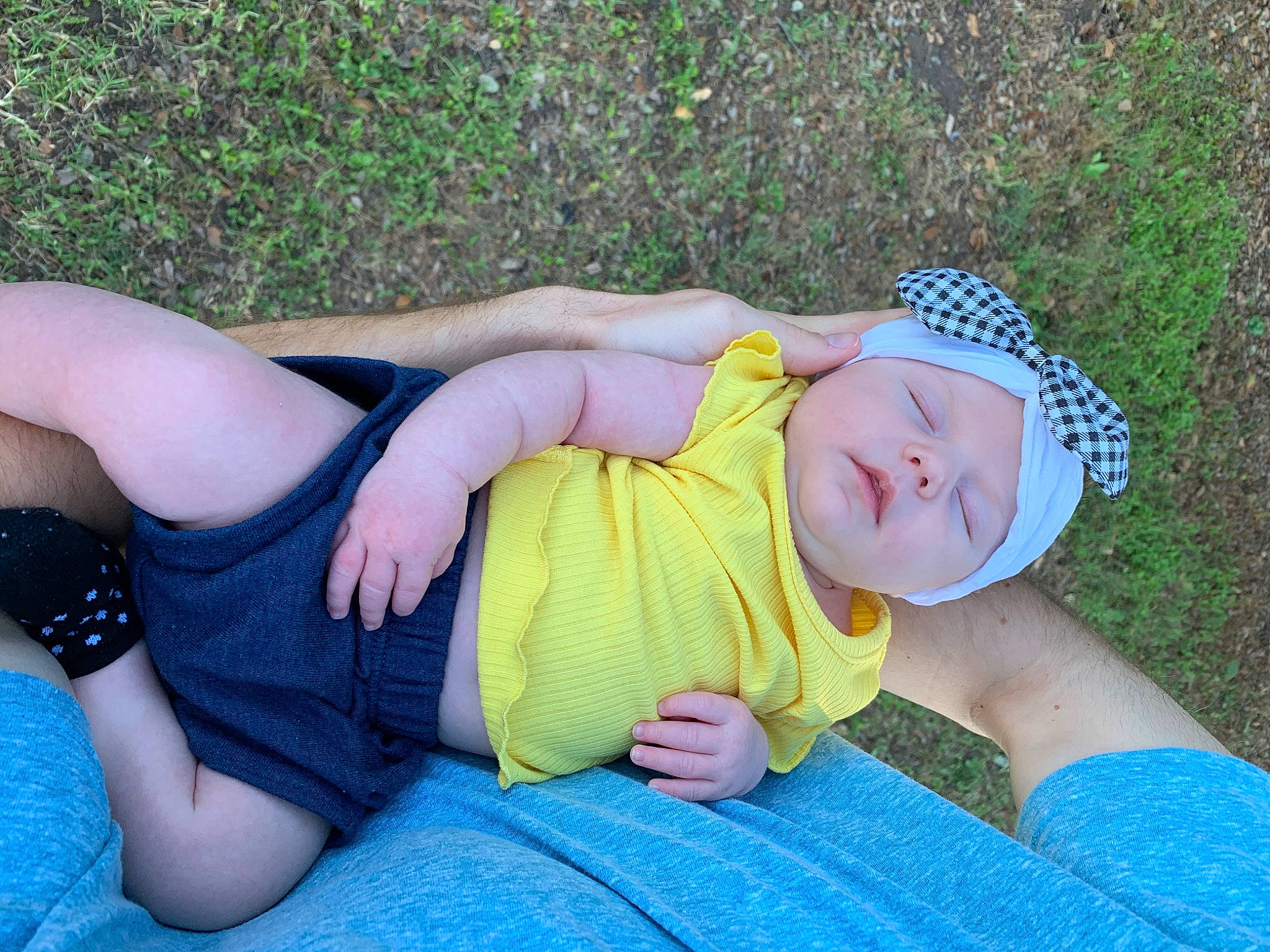 Kaylyn joined the competition — help win amazing prizes! baby, child, grass, headwear, person, plant