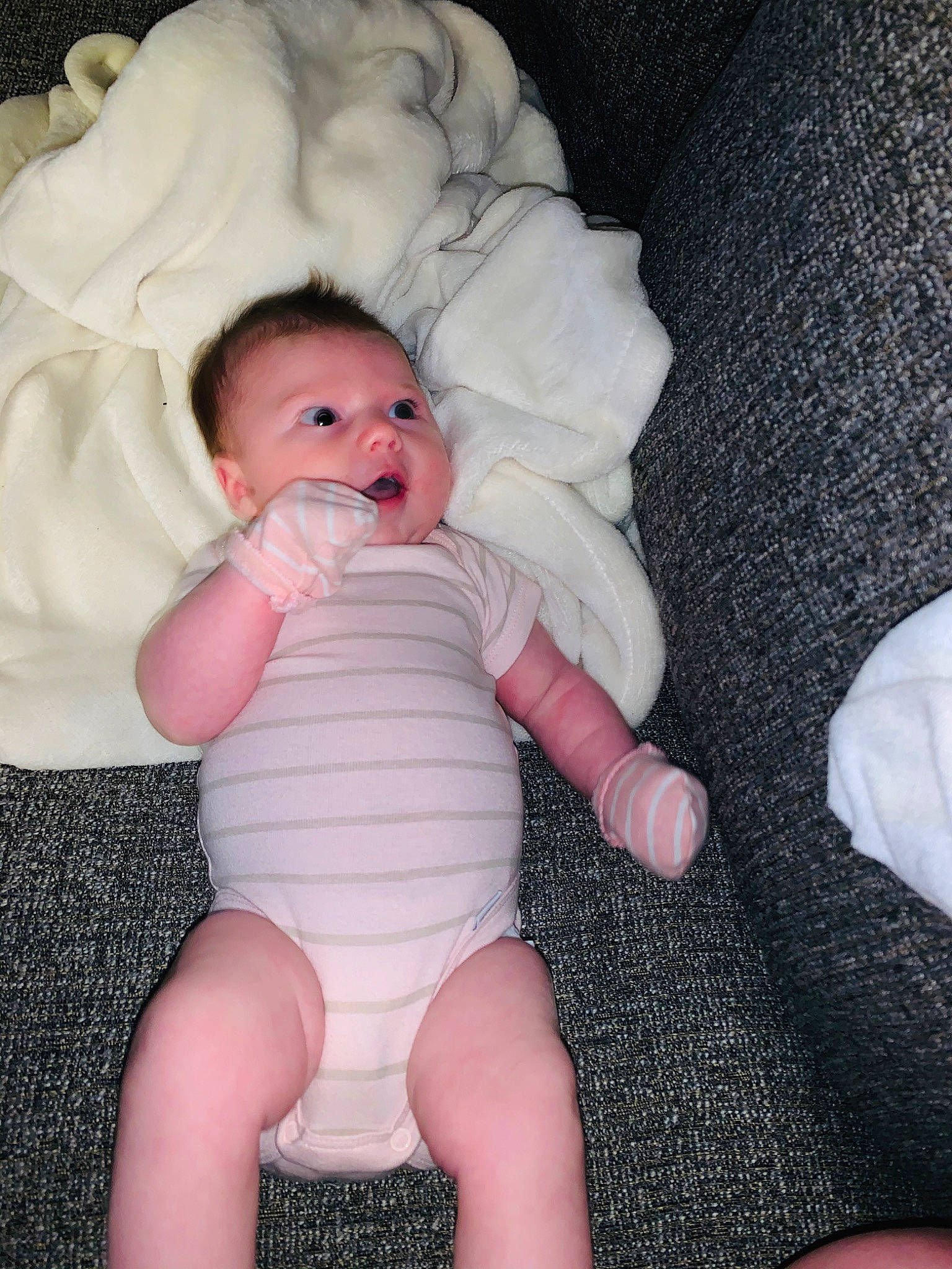 Kaylyn joined the competition — help win amazing prizes! baby, cheek, child, diaper, leg, lip, person, product, skin, toddler