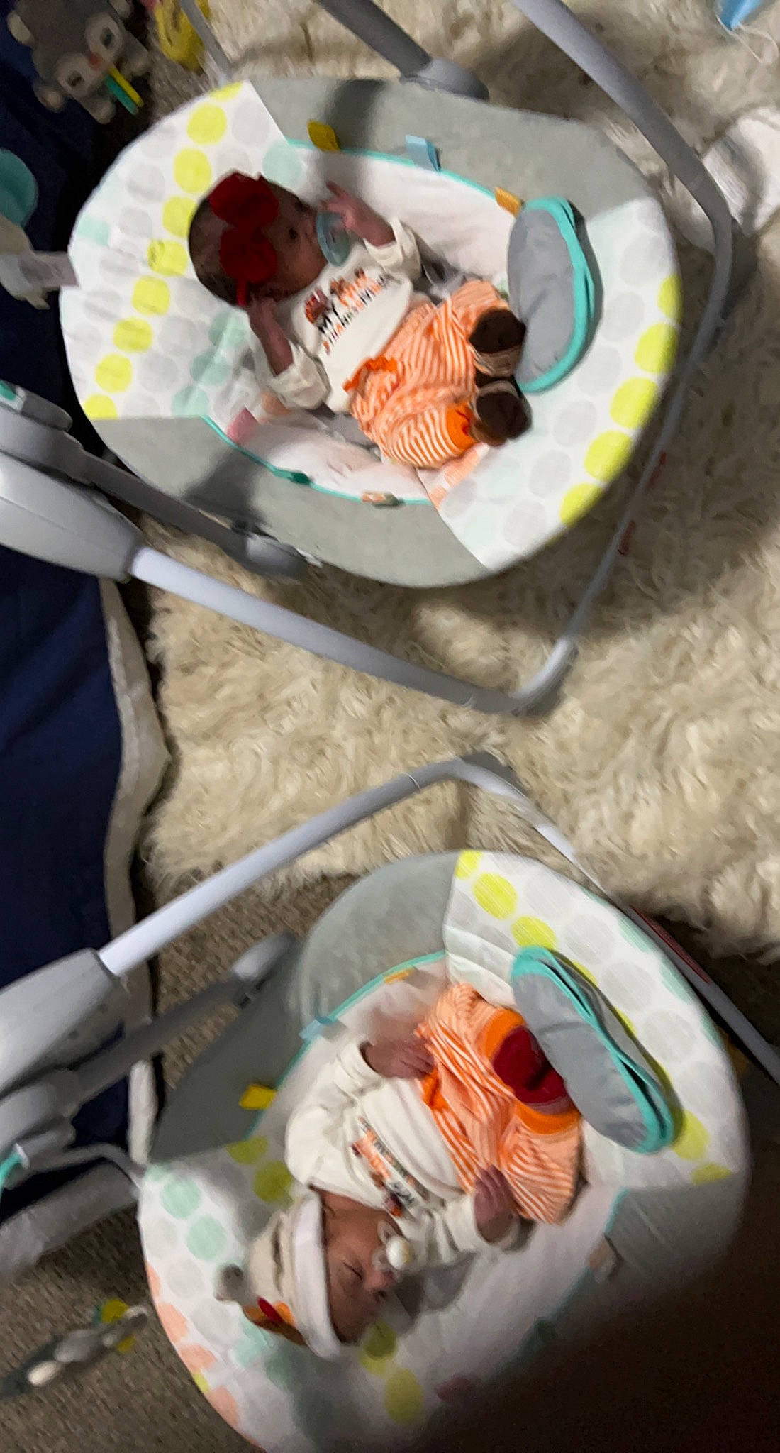 Adalee is registered to the contest to win money with this photo: baby, baby_carriage, baby_products, bag, child, companion_dog, eyewear, fur, hat, linens, luggage_and_bags, person, personal_protective_equipment, plastic, room, stuffed_toy, thread, toddler, toy, white
