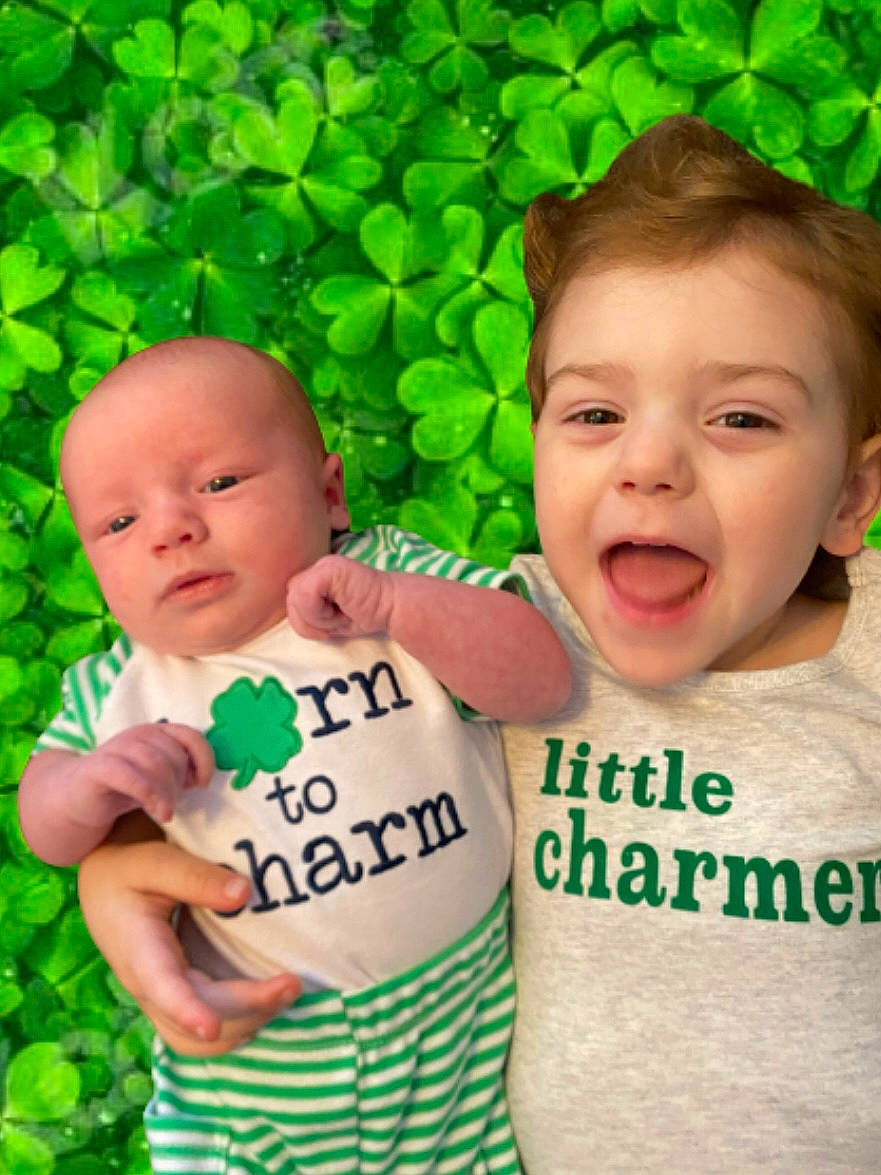 Raeleigh joined the competition — help win amazing prizes! baby_toddler_clothing, cheek, chin, eye, facial_expression, green, hairstyle, hand, happy, head, human, leaf, nose, organ, people_in_nature, person, plant, product, skin, sleeve