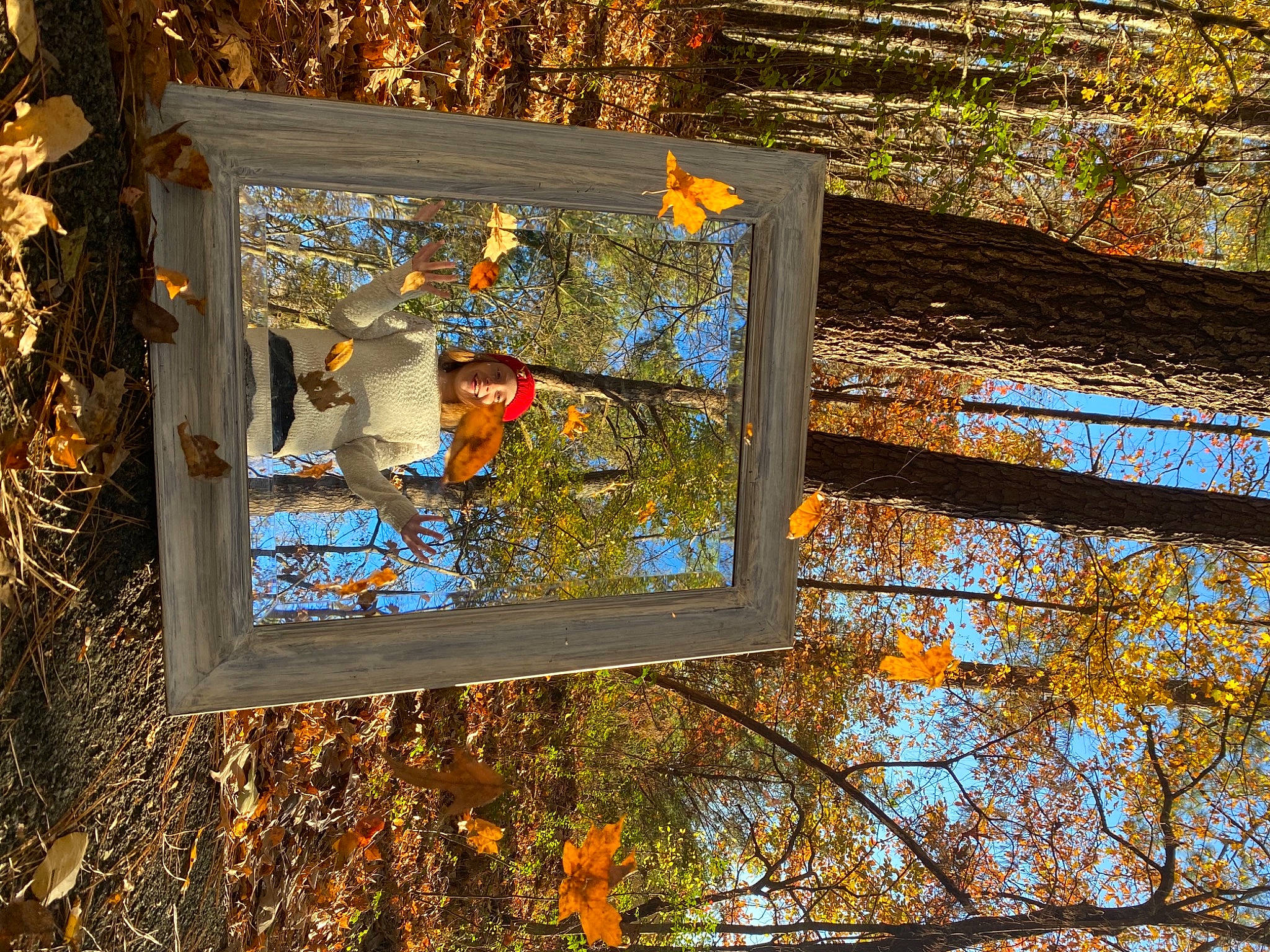 Jazmine is registered to the contest to win money with this photo: art, branch, building, deciduous, glass, headwear, joy, line, person, plant, rectangle, reflection, space, sunlight, symmetry, tints_and_shades, tree, trunk, twig, visual_arts