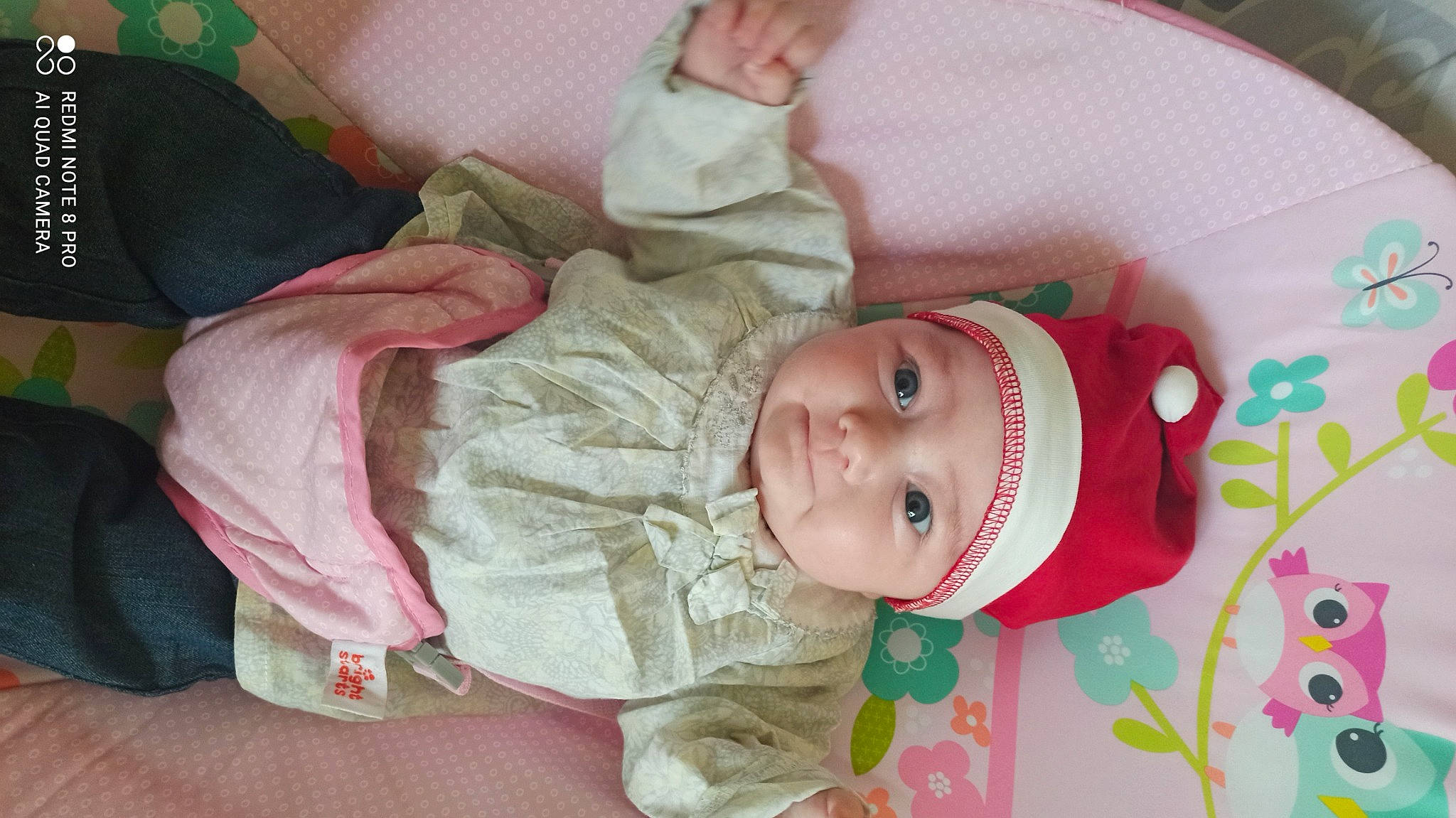 Jullian participe au concours pour gagner de l'argent avec cette photo : baby, baby_products, baby_toddler_clothing, bonnet, cheek, child, comfort, headwear, linens, person, pink, skin, toddler