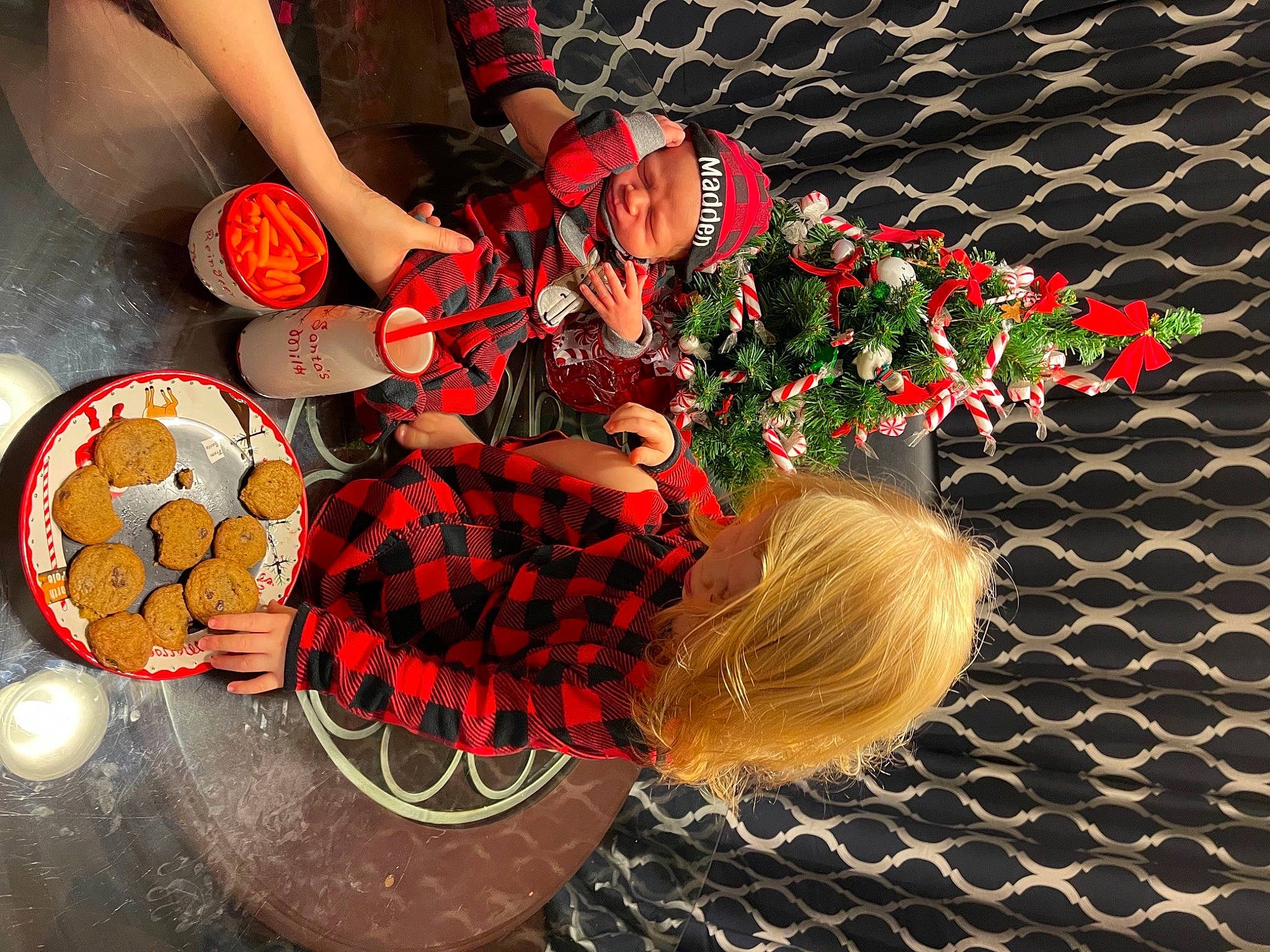 Madden joined the competition — help win amazing prizes! carmine, child, event, fence, fun, grass, happy, headwear, holiday, human_leg, mesh, orange, organism, pattern, people_in_nature, person, plaid, spider_man, tartan, toddler