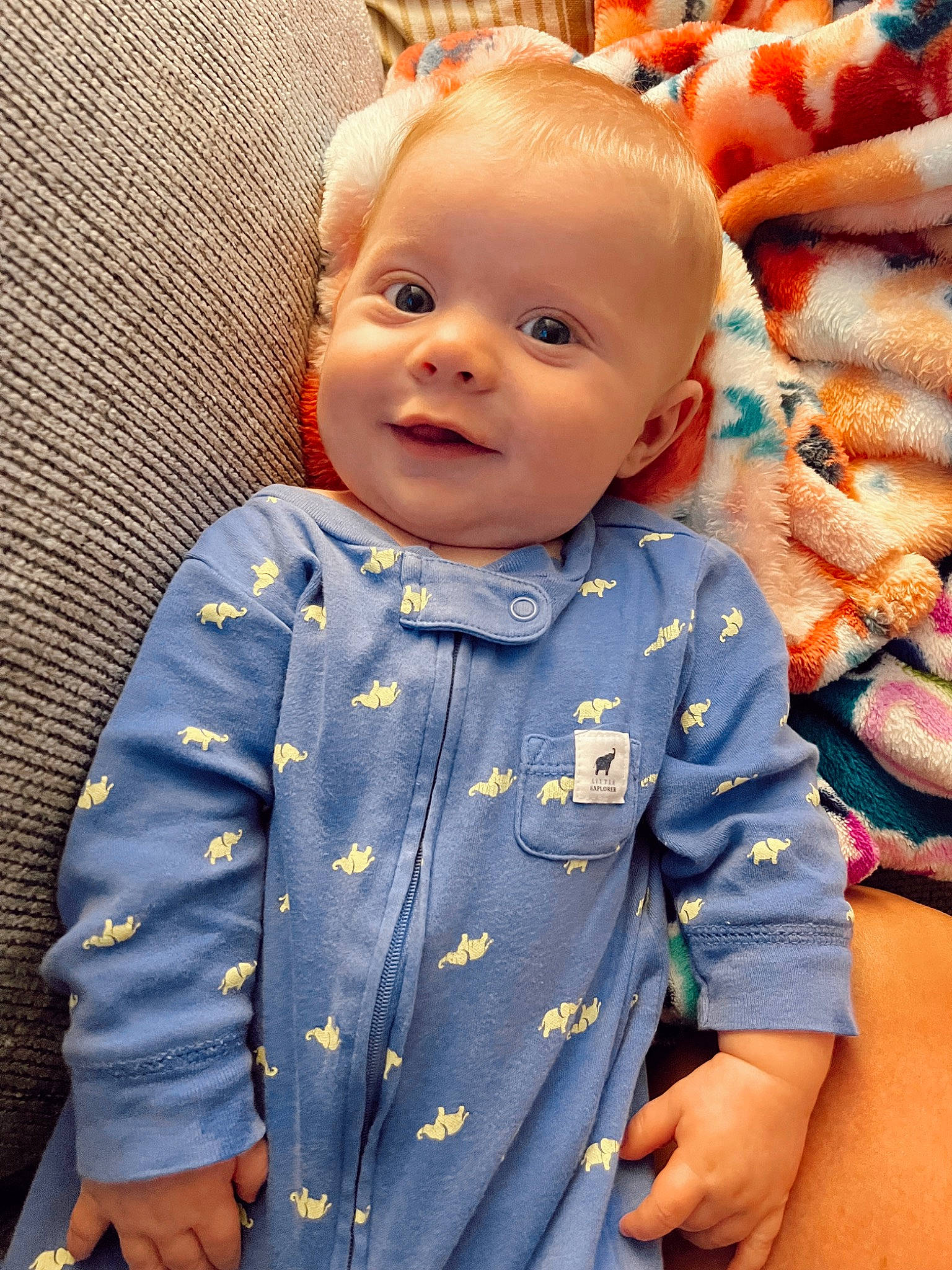 Levi joined the competition — help win amazing prizes! baby, baby_toddler_clothing, cheek, child, dress, electric_blue, eye, face, fashion, hairstyle, happy, headgear, iris, outerwear, pattern, person, skin, sleeve, smile, textile