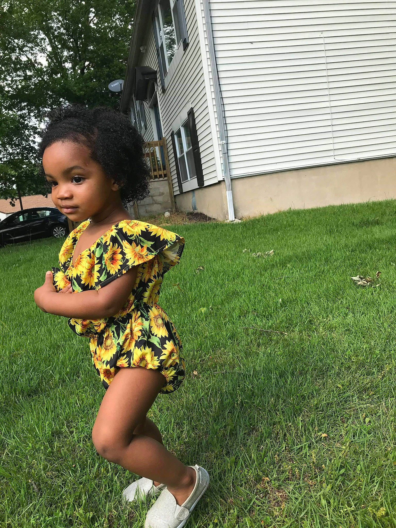 Infinity joined the competition — help win amazing prizes! child, dress, fawn, fun, grass, grass_family, happy, house, lawn, pattern, person, plant, shoe, smile, summer, thigh, toddler, tree, vacation, yard