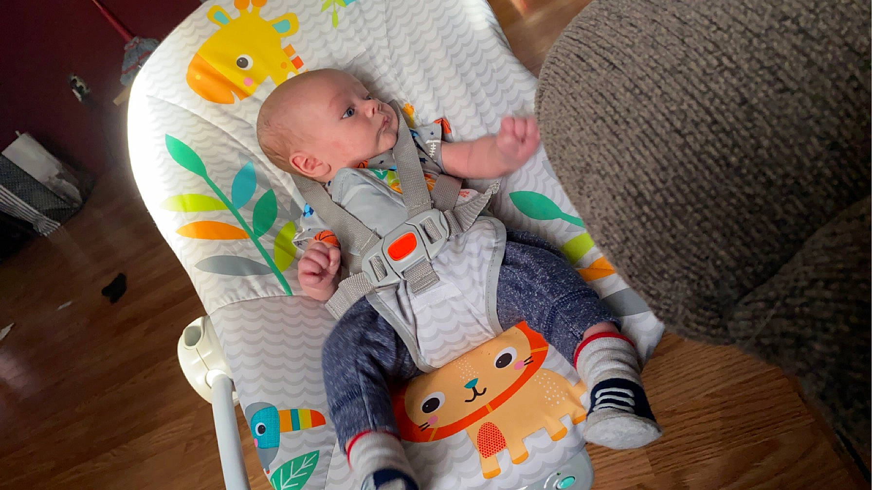 Dallas is registered to the contest to win money with this photo: baby, baby_products, baby_safety, baby_sleeping, baby_toddler_clothing, baby_toys, bedtime, carmine, child, comfort, linens, nap, pattern, person, personal_protective_equipment, play, room, sitting, sleep, sock