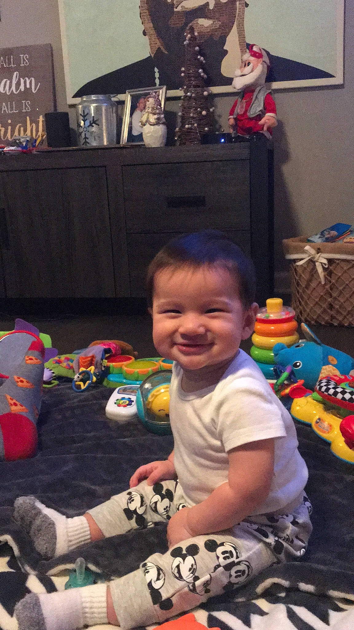 Cason is registered to the contest to win money with this photo: baby, child, joy, person, play, room, sitting, toddler, toy