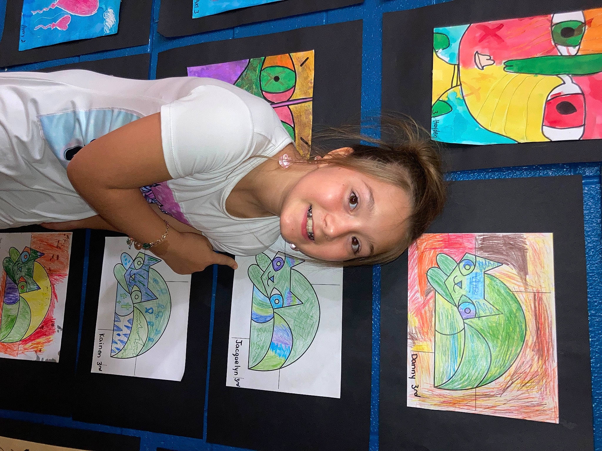 Jacquelyn is registered to the contest to win money with this photo: art, artist, child, child_art, design, fun, happy, joy, leisure, linens, pattern, person, play, product, room, smile, t_shirt, textile, toddler, tree