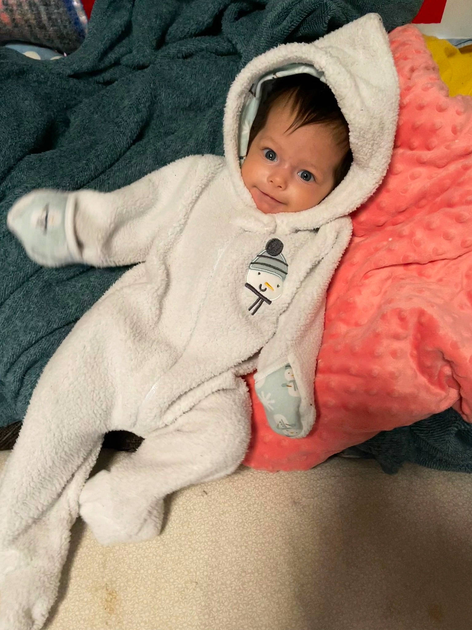 Mira joined the competition — help win amazing prizes! baby, baby_products, baby_sleeping, baby_toddler_clothing, cap, carmine, cheek, child, comfort, face, fur, happy, head, hoodie, linens, nose, person, skin, sleeve, smile