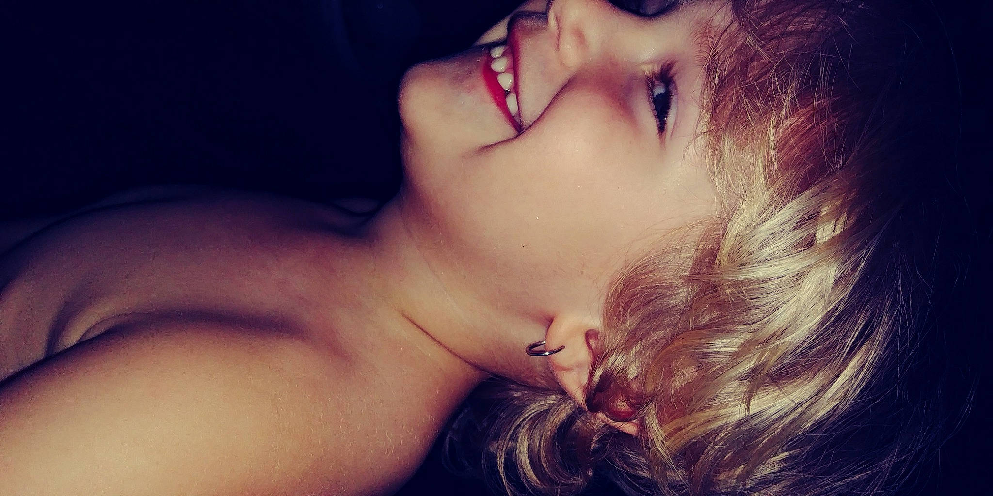 Zaden is registered to the contest to win money with this photo: beauty, black_hair, blond, cheek, chin, close_up, eye, eyebrow, face, hair, hand, head, interaction, joy, lip, long_hair, love, mouth, neck, nose