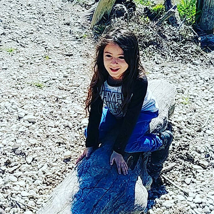 Lyric joined the competition — help win amazing prizes! beauty, blue, cool, denim, electric_blue, eye, facial_expression, fashion, hair, happy, jeans, joy, long_hair, outerwear, person, photography, sitting, smile, t_shirt, textile