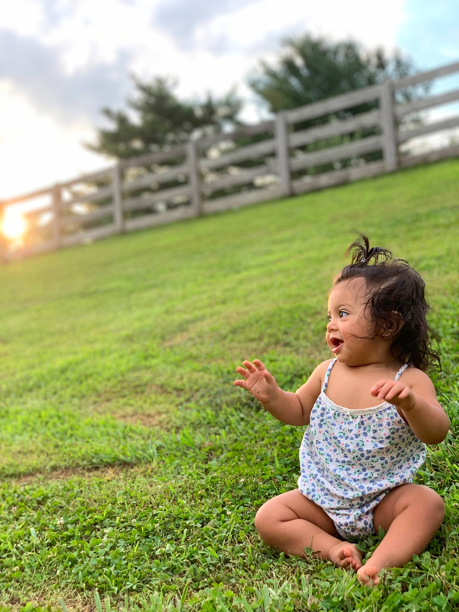 Amilia is registered to the contest to win money with this photo: beauty, child, dress, eye, grass, grass_family, green, happy, lawn, leaf, meadow, people, people_in_nature, person, photograph, sitting, skin, spring, summer, sunlight