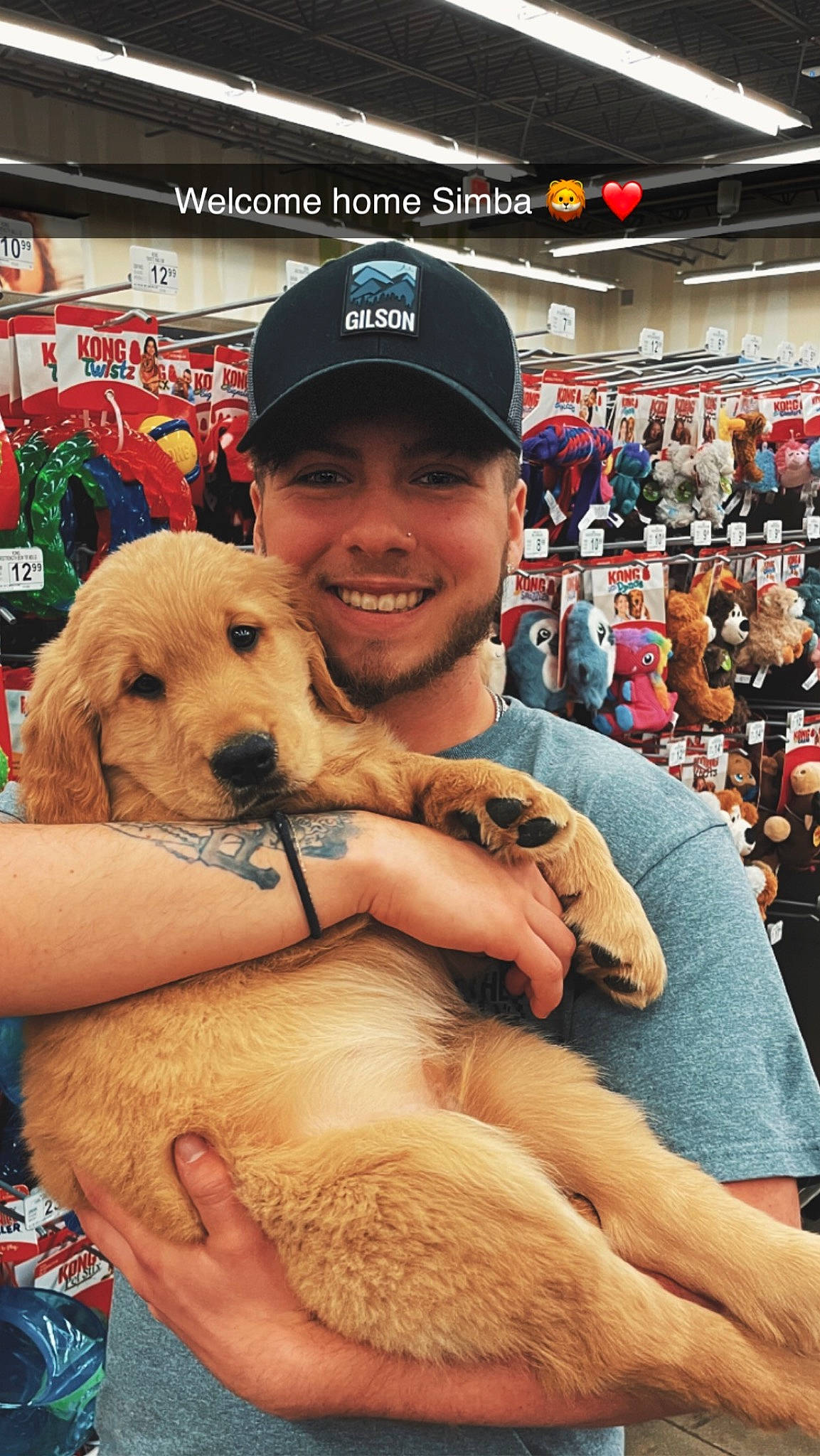 Simba joined the competition — help win amazing prizes! baseball_cap, canidae, cap, carnivore, companion_dog, dog, dog_breed, event, fan, fawn, fun, fur, hat, logo, paw, recreation, selfie, smile, sporting_group, sun_hat