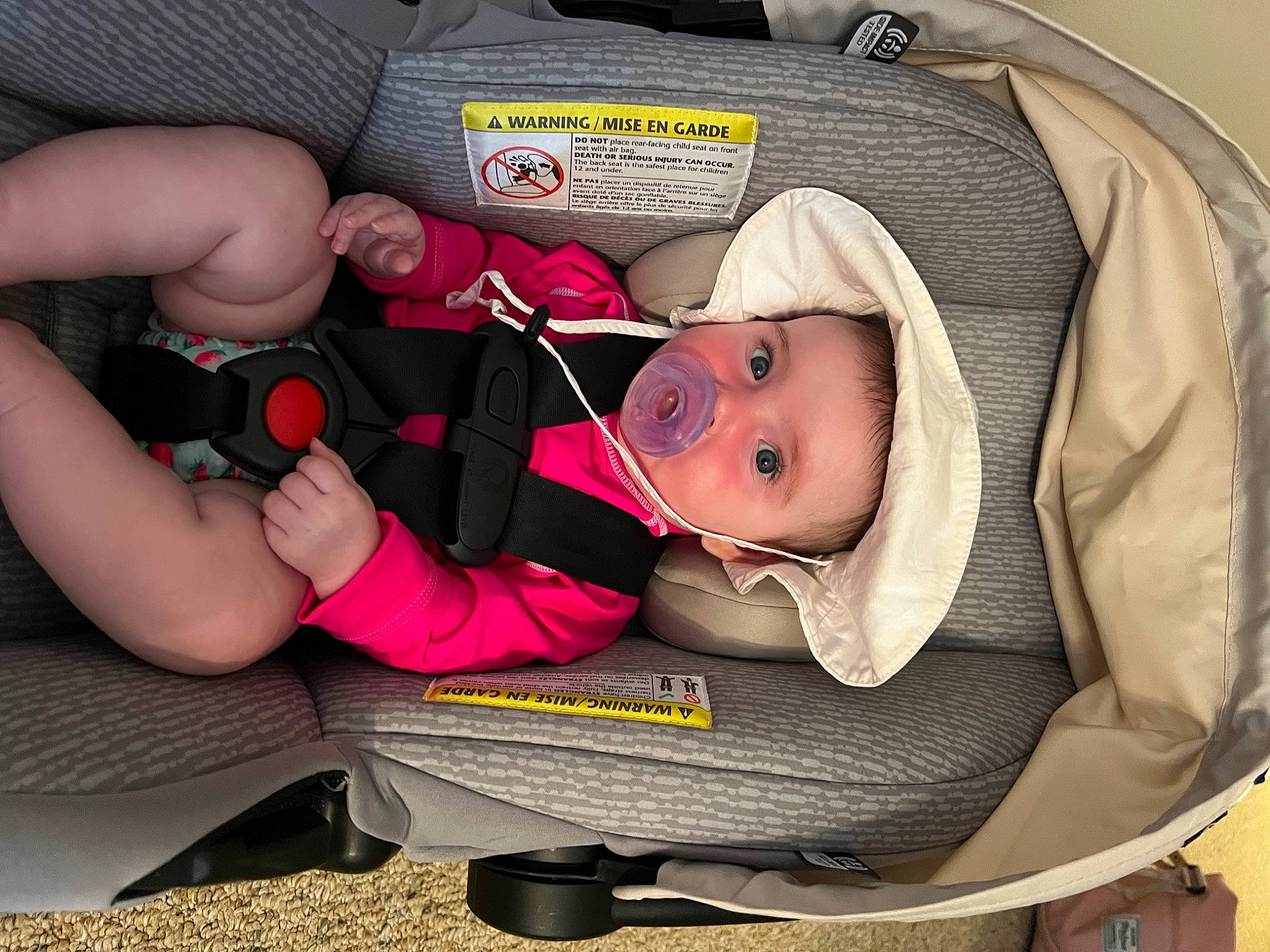 Aubrey Rae is registered to the contest to win money with this photo: baby, baby_carriage, baby_products, baby_safety, baby_toddler_clothing, car_seat, cheek, child, comfort, hand, infant_bed, nail, person, product, service, sitting, thumb, toddler